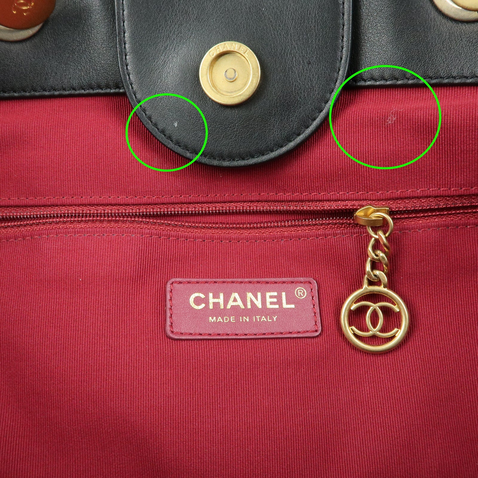 CHANEL Deauville GM Lamb Skin 2Way Shoulder Tote Bag  Black A66941