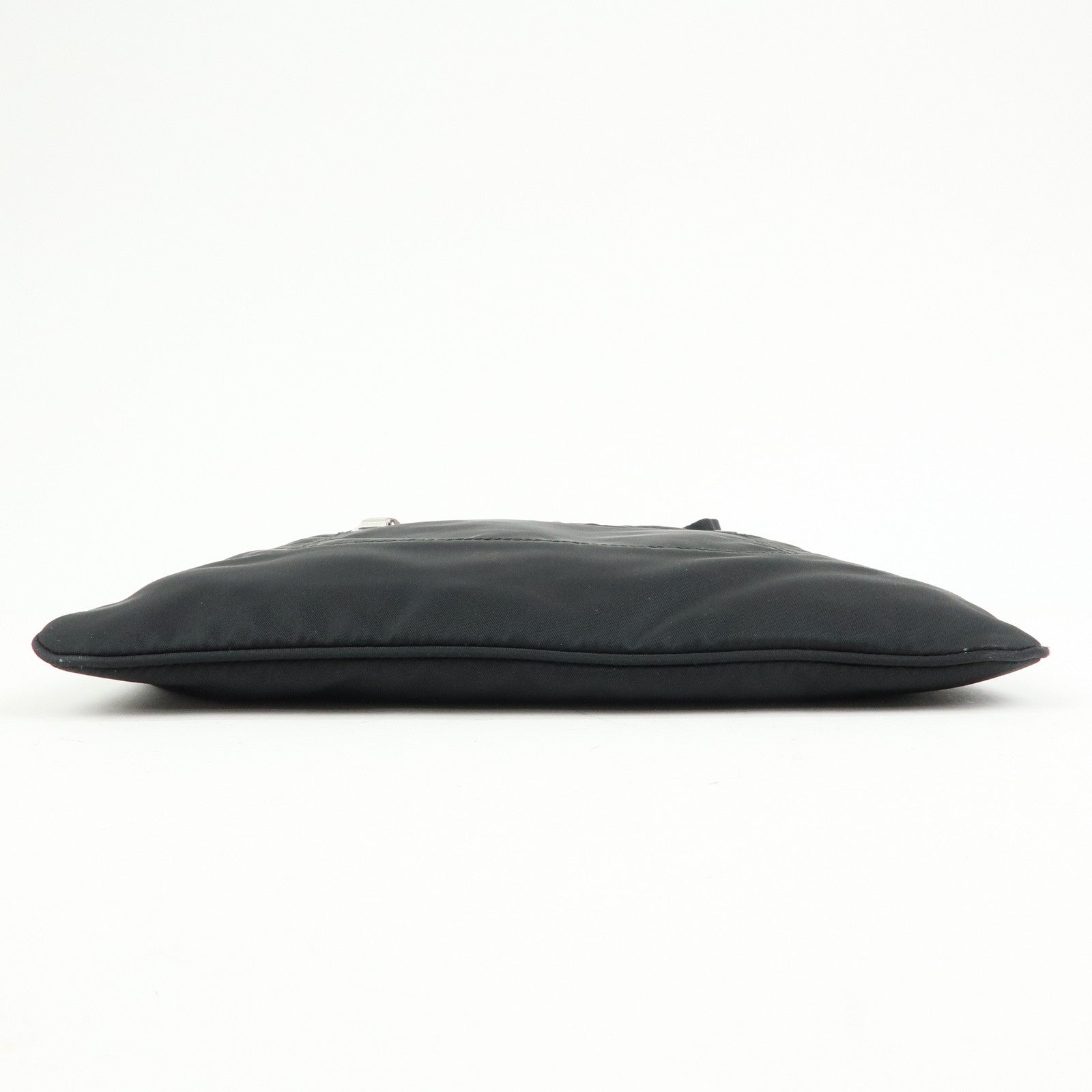 PRADA Triangle Logo Nylon Shoulder Bag Crossbody Bag Black BT0715