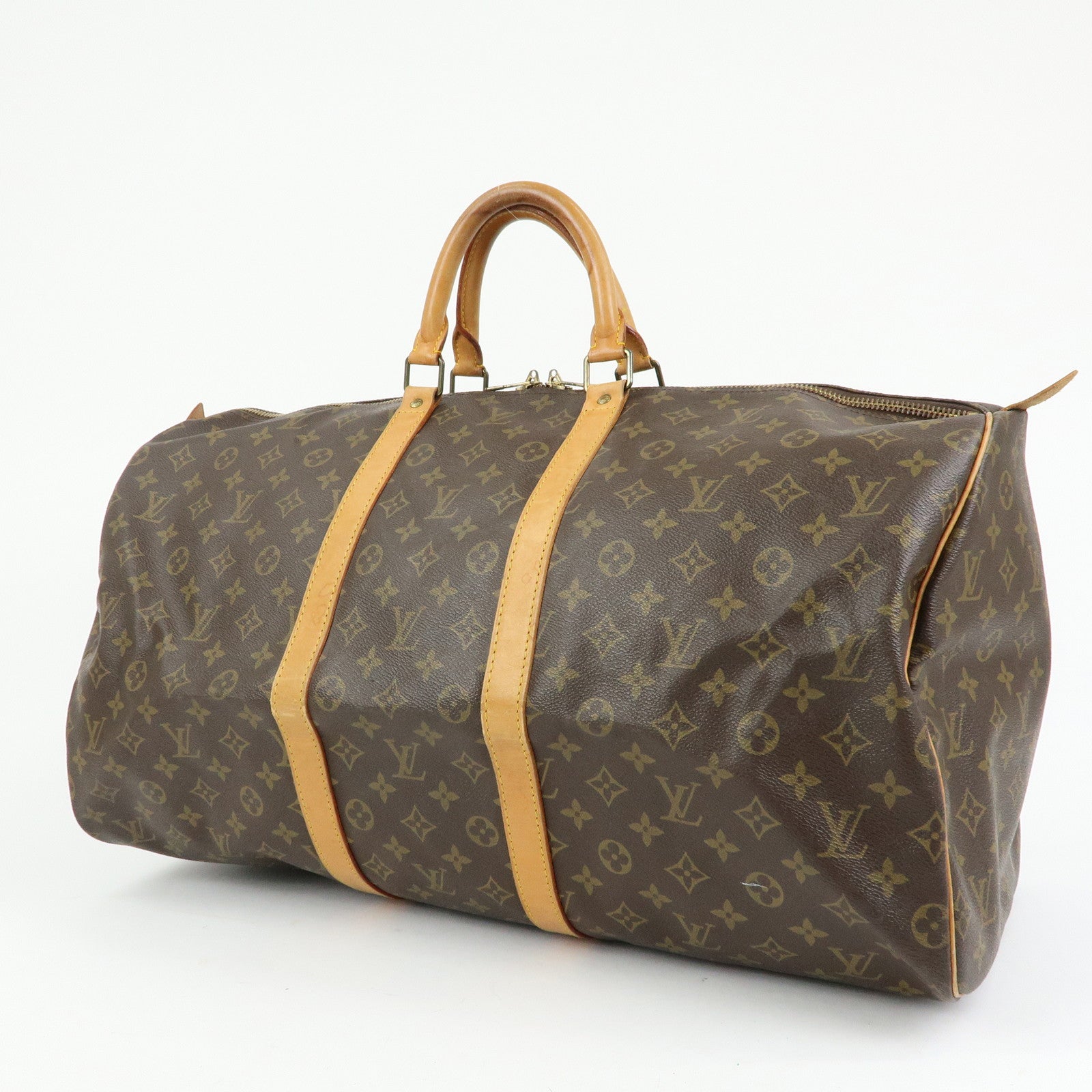 Louis Vuitton Monogram Keep All 55 Boston Bag Brown M41424
