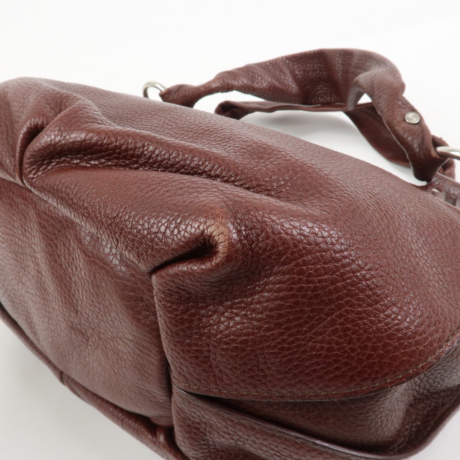 CELINE Bittersweet Leather Shoulder Bag Hand Bag Tote Bag Brown