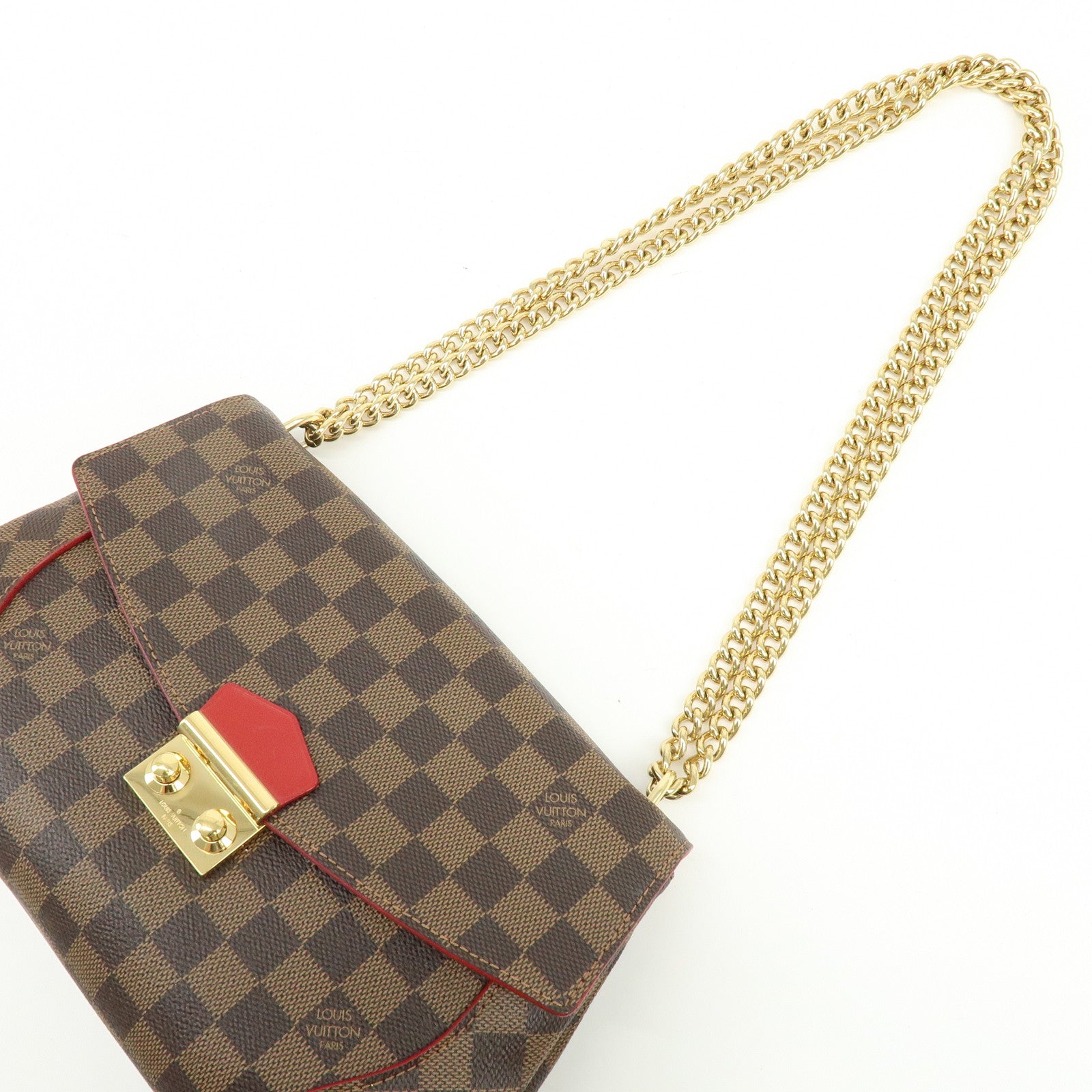 Louis Vuitton Damier Ebene Kaisa Clutch Chain Shoulder Bag N41596