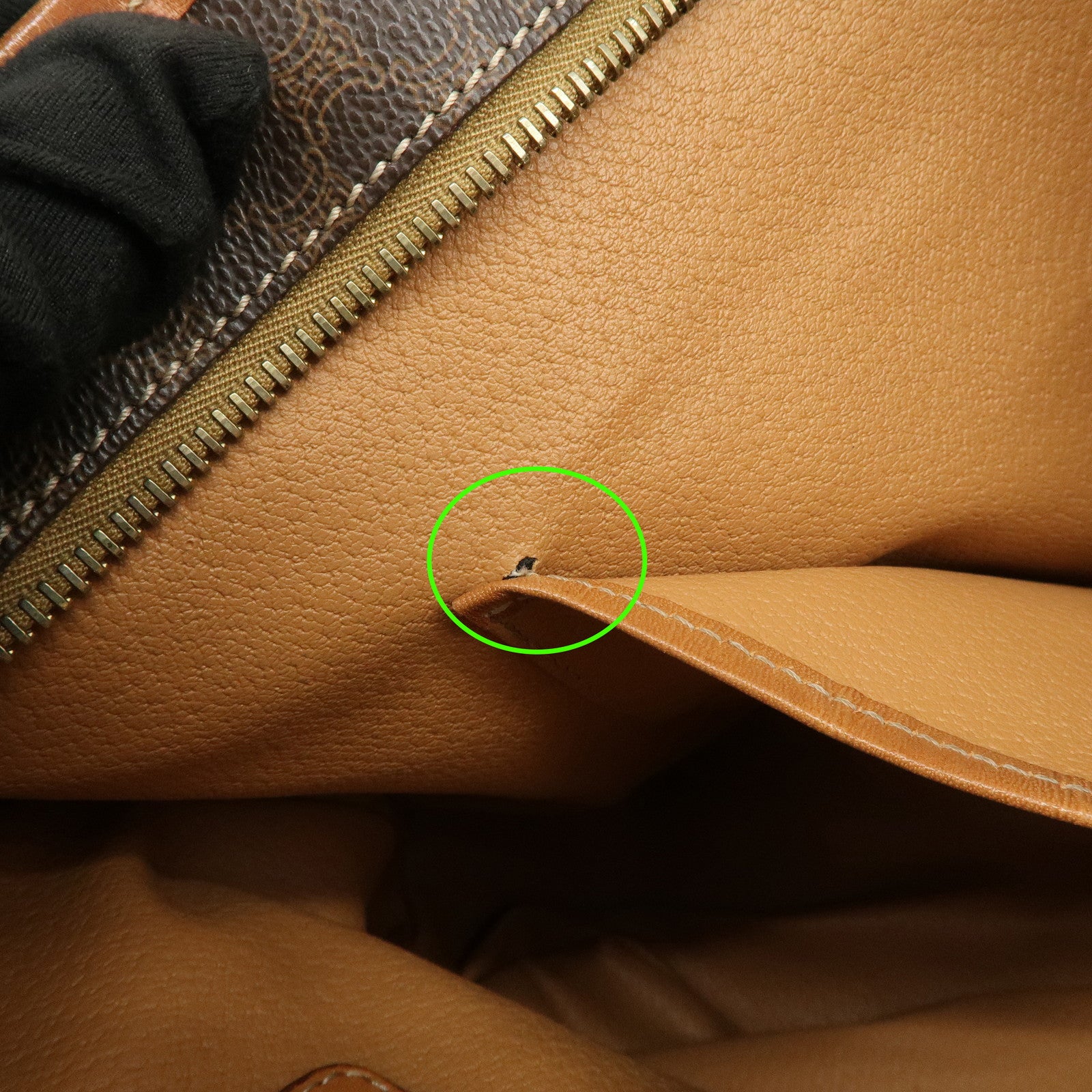 CELINE Macadam Logo Tote Bag Shoulder Bag Brown Gold