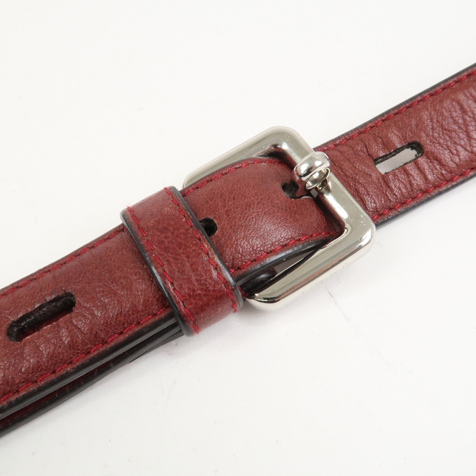 LOEWE Heritage Leather Shoulder Bag Crossbody Bag Red