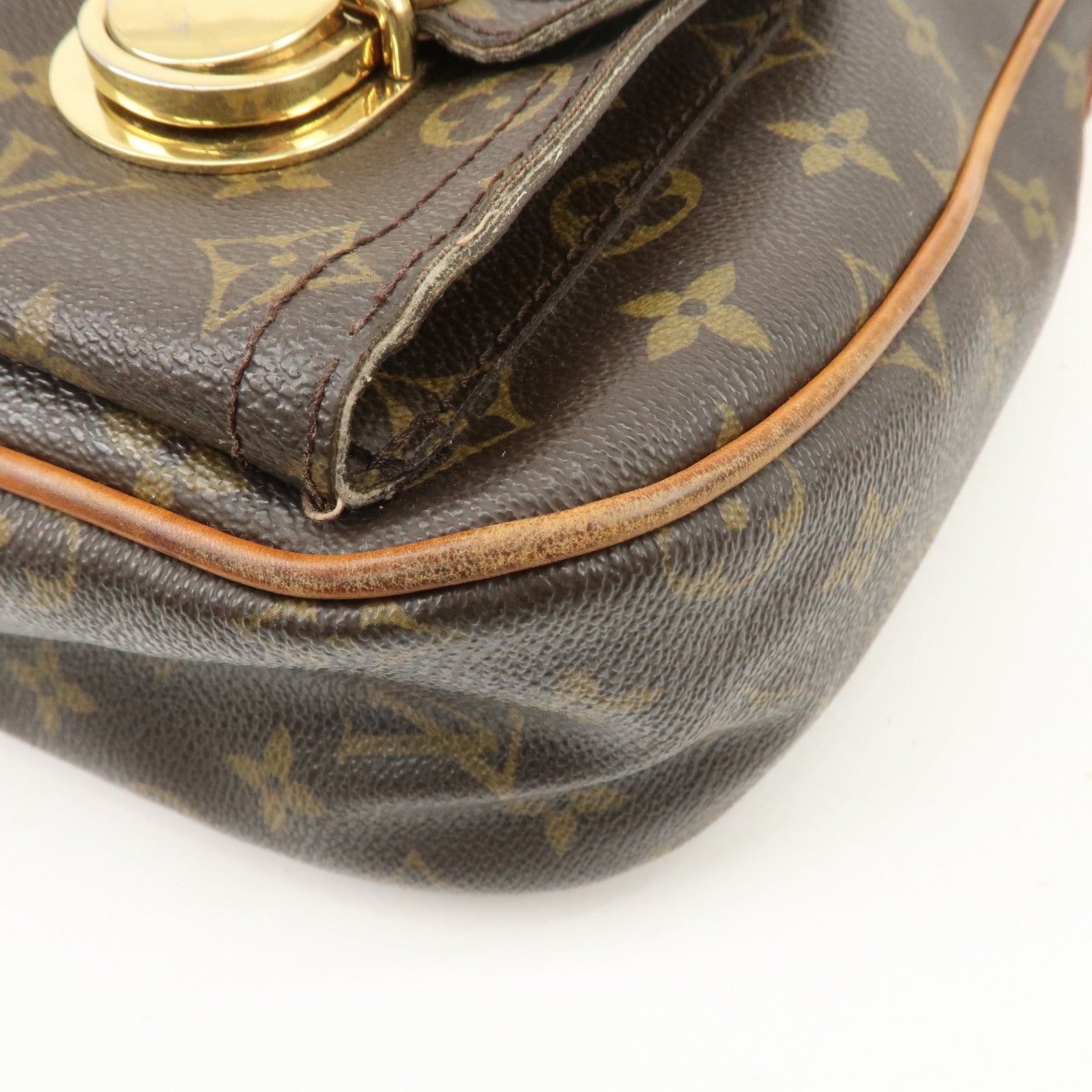 Louis Vuitton Monogram Hudson GM Shoulder Bag Brown M40045 Used