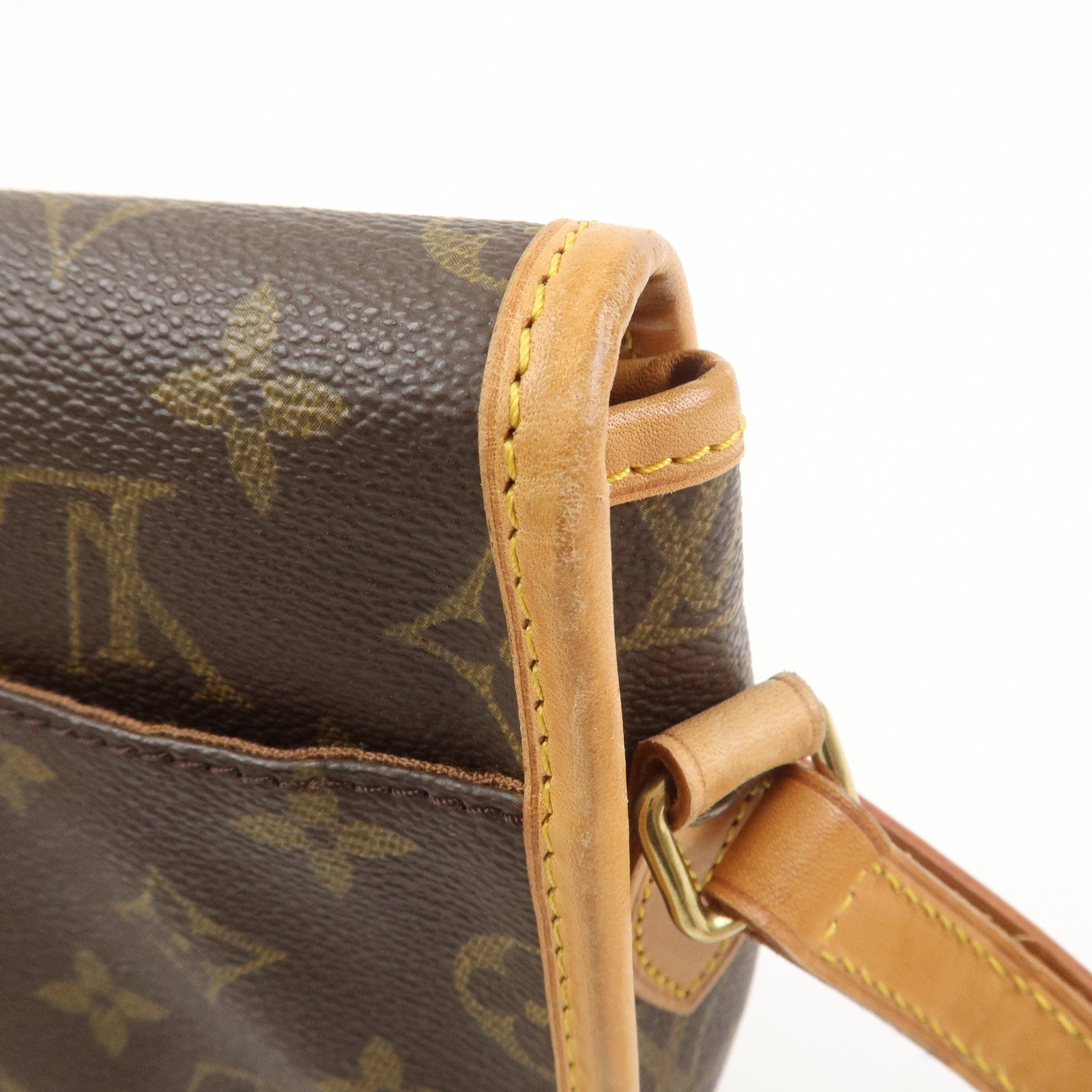 Louis Vuitton Monogram Gibeciere PM Shoulder Bag Brown M42248