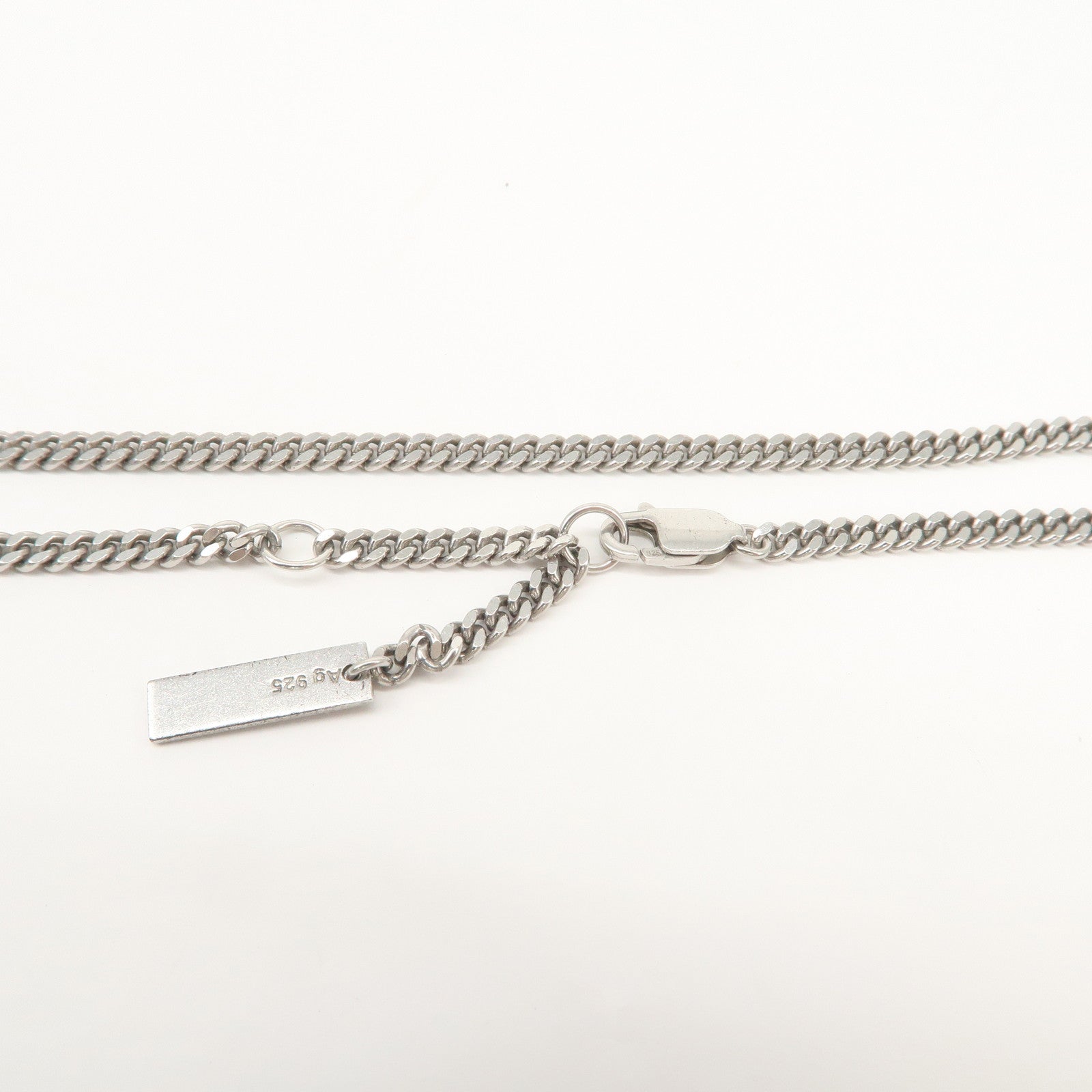 Christian Dior CD Logo Metal SV925 Necklace Silver