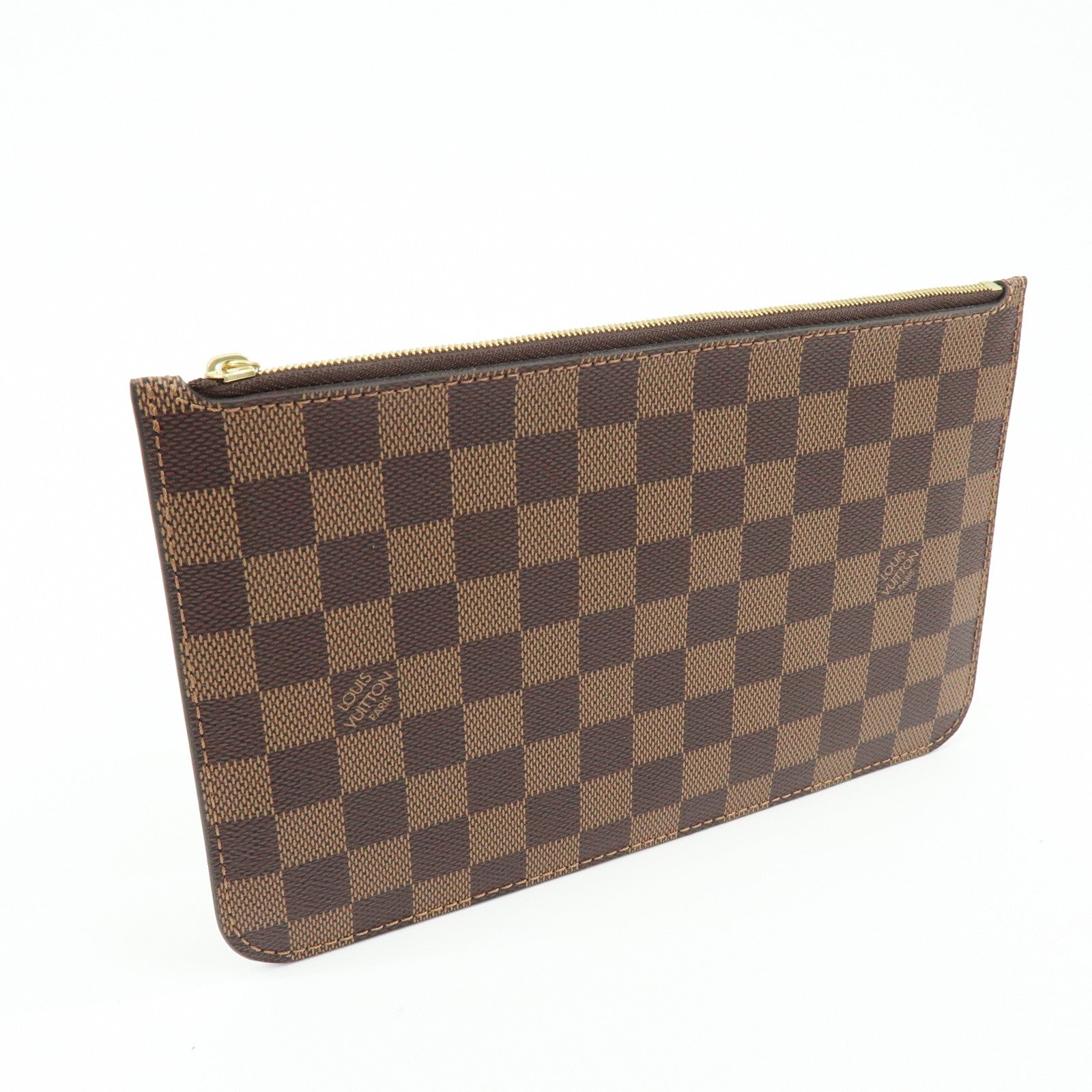 Louis Vuitton Damier Canvas Pouch for Neverfull MM Ebene N41358
