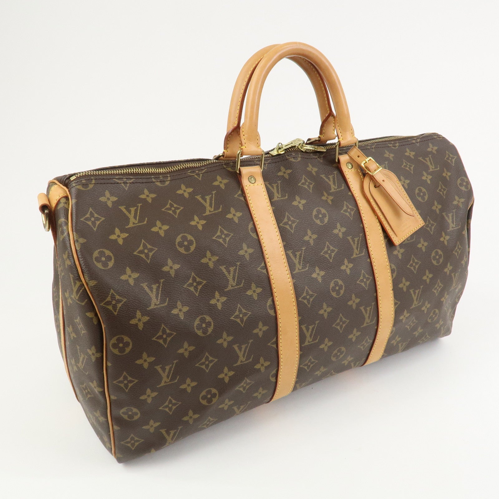 Louis Vuitton Monogram Keep All Bandouliere 50 Boston Bag M41416