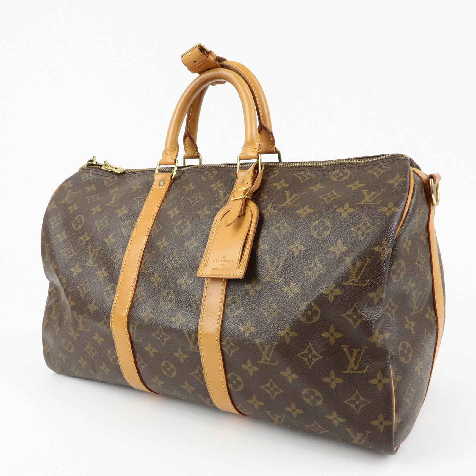 Louis Vuitton Monogram Keep All Bandouliere 45 Boston Bag M41418