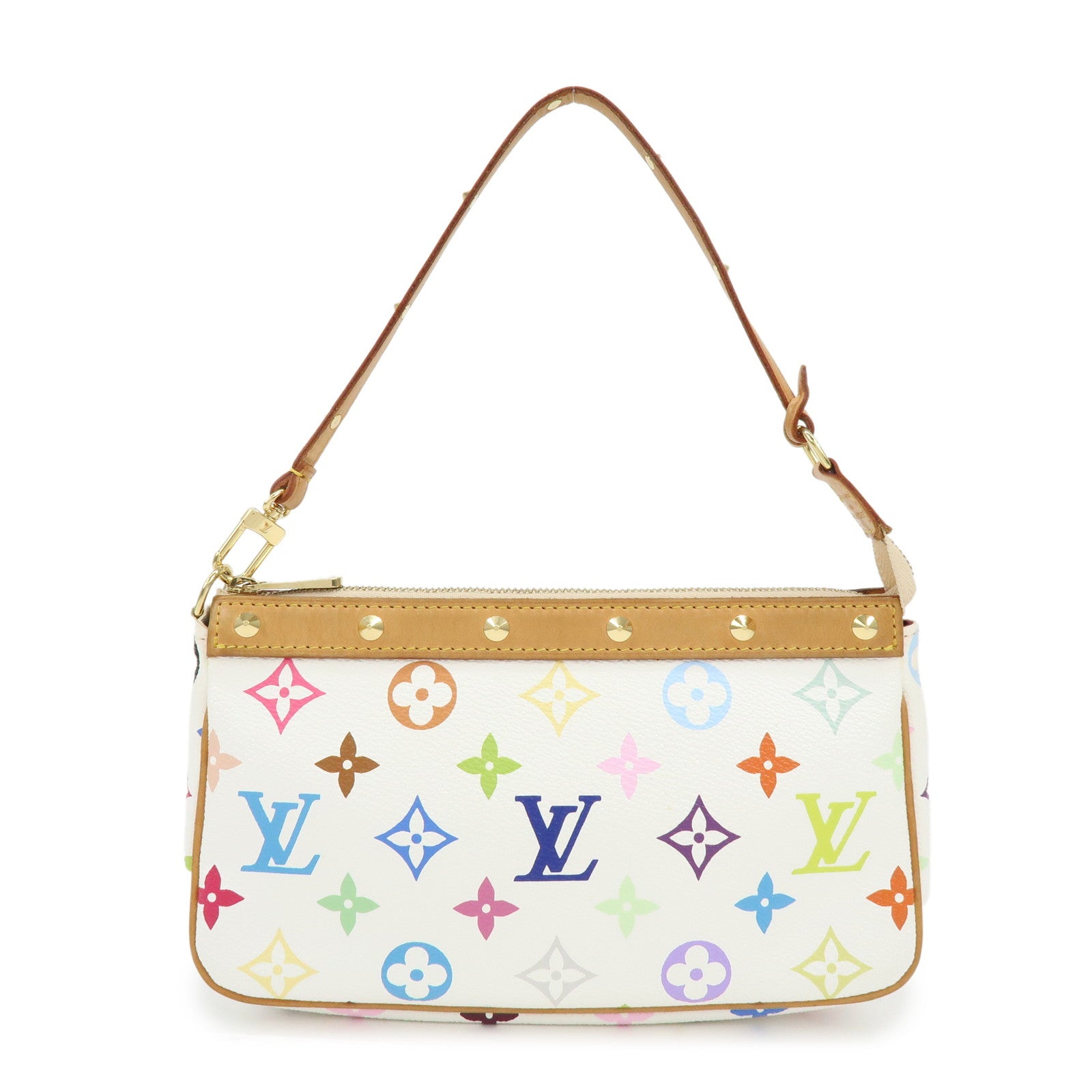 Louis Vuitton Monogram Multicolor Pochette Accessoires Blanc M92649