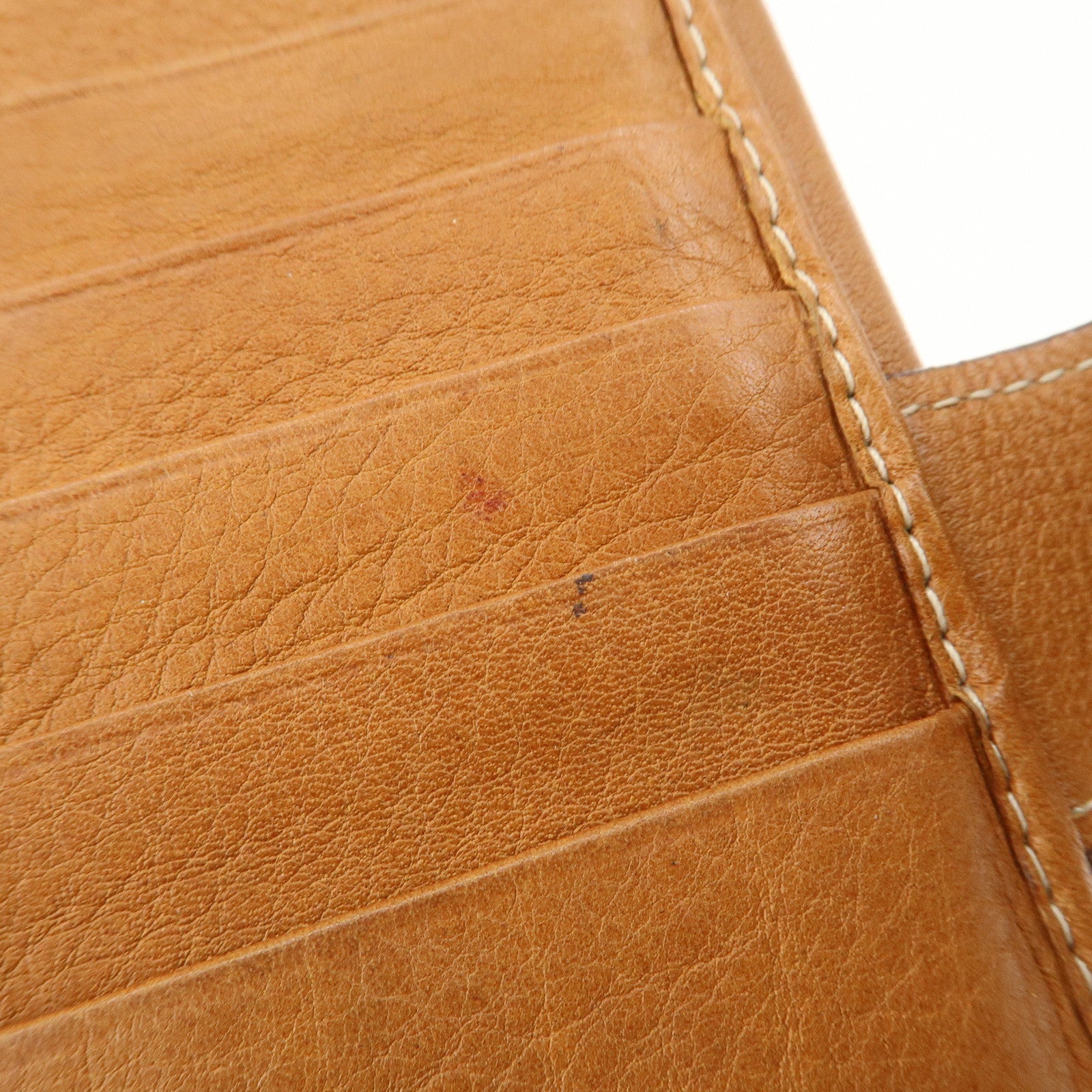Christian Dior Leather Saddle Long Bi-fold Wallet Brown