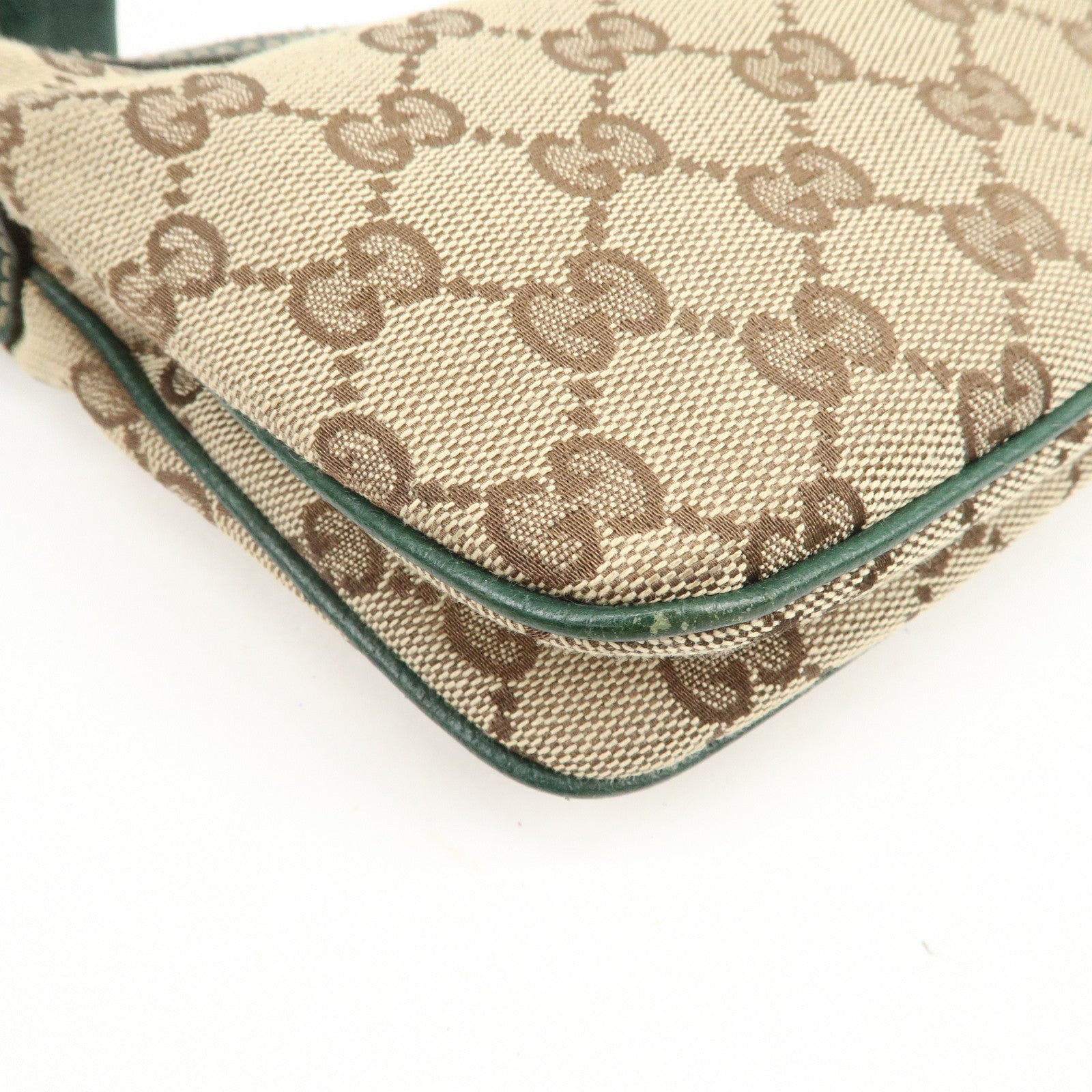 GUCCI Sherry GG Canvas Leather Shoulder Bag Hand Bag Beige 145813