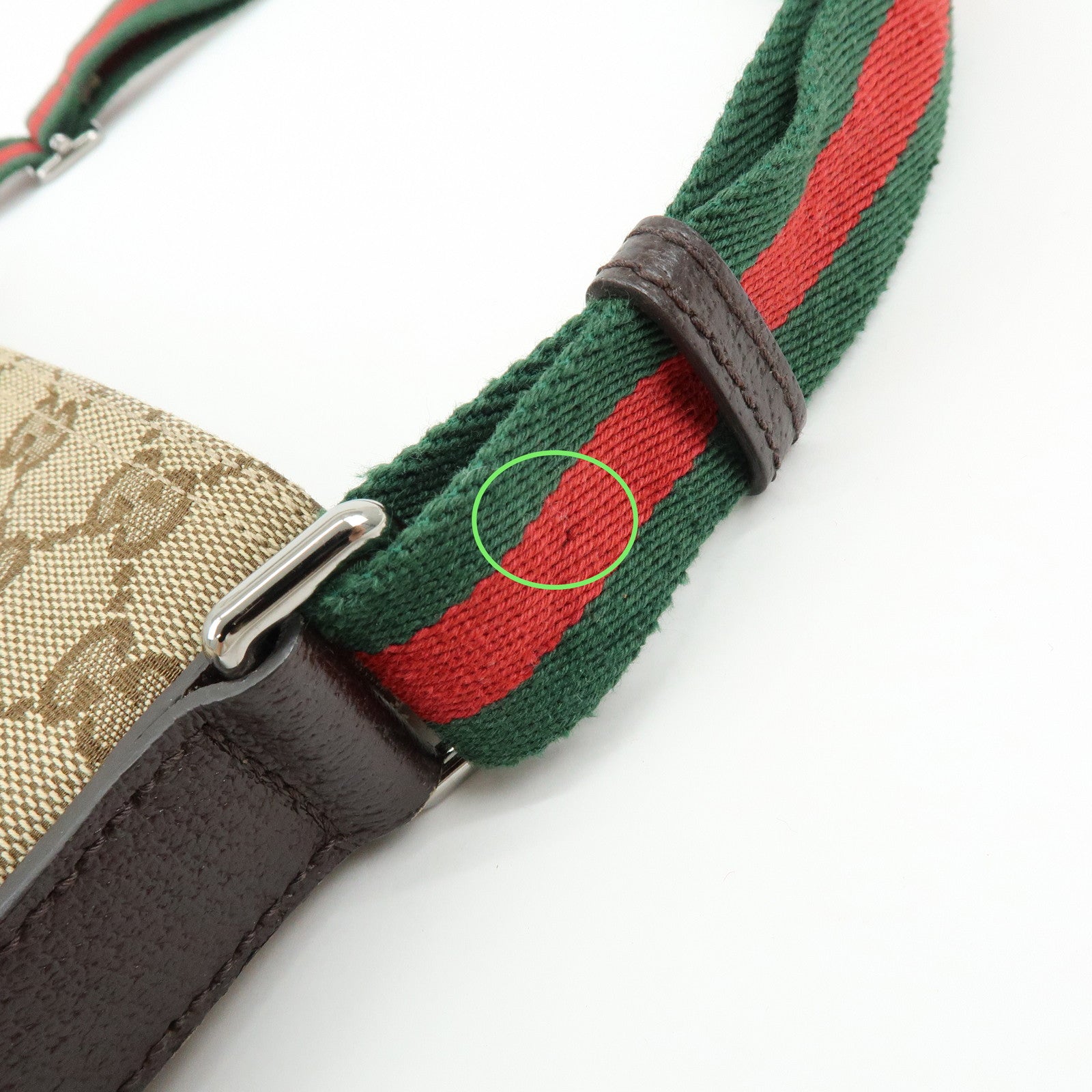 GUCCI Sherry GG Canvas Leather Shoulder Crossbody Bag 189749