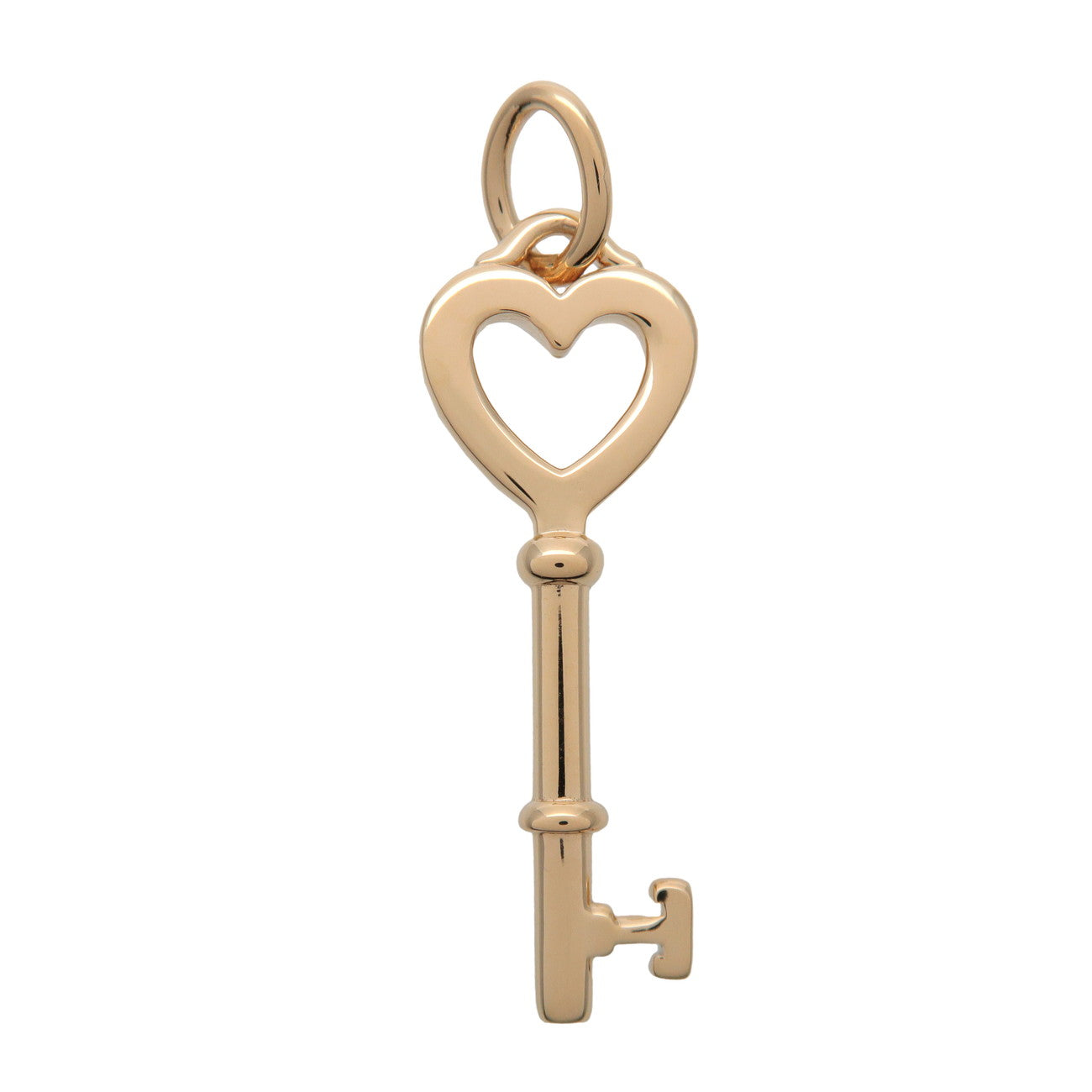 Tiffany & Co Heart Key Necklace Top Pendant Top 750YG Yellow Gold