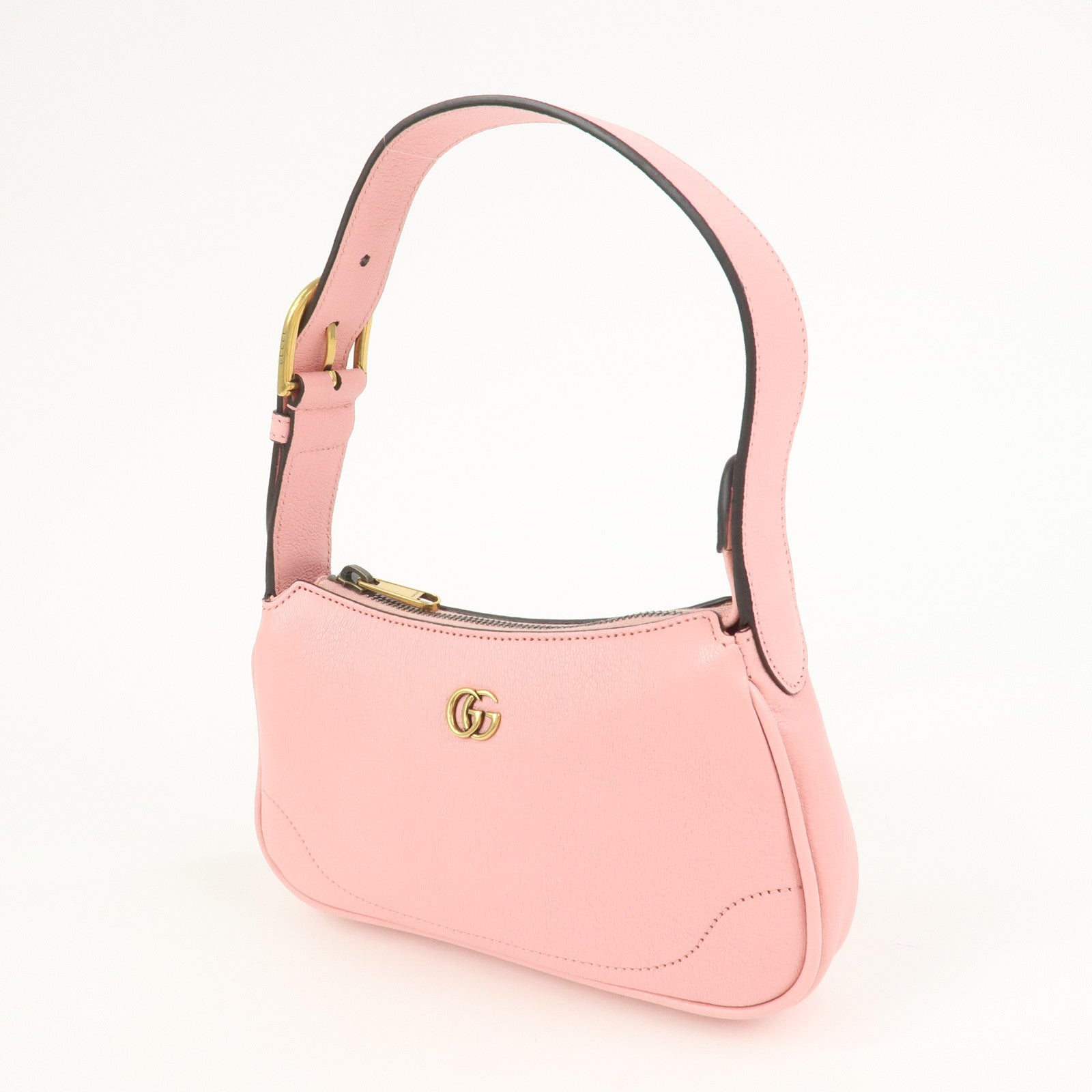 GUCCI GG Marmont Aphrodite Leather Small Hand Bag Pink 739076