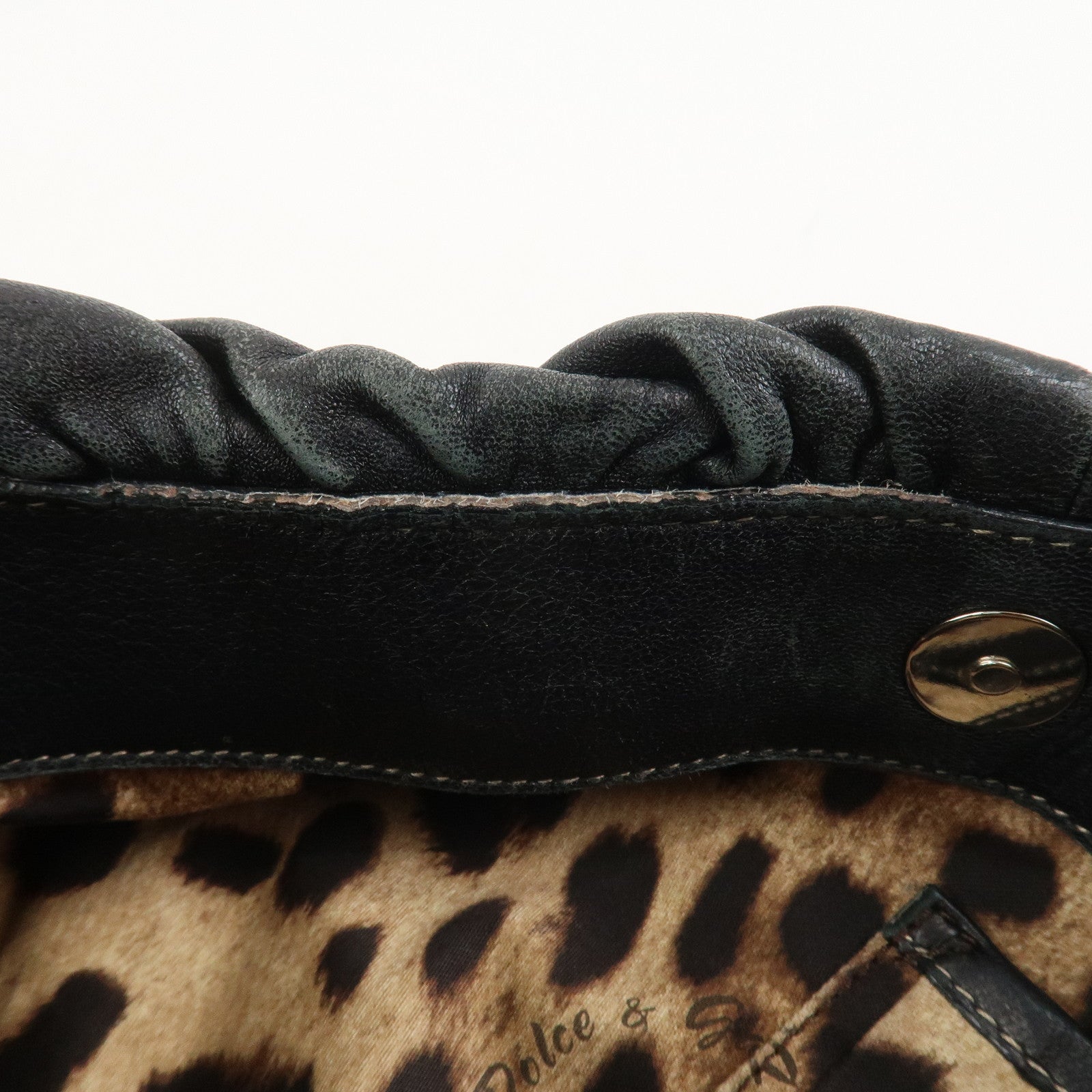 Dolce&Gabbana Leather 2Way Bag Shoulder Crossbody Bag Black