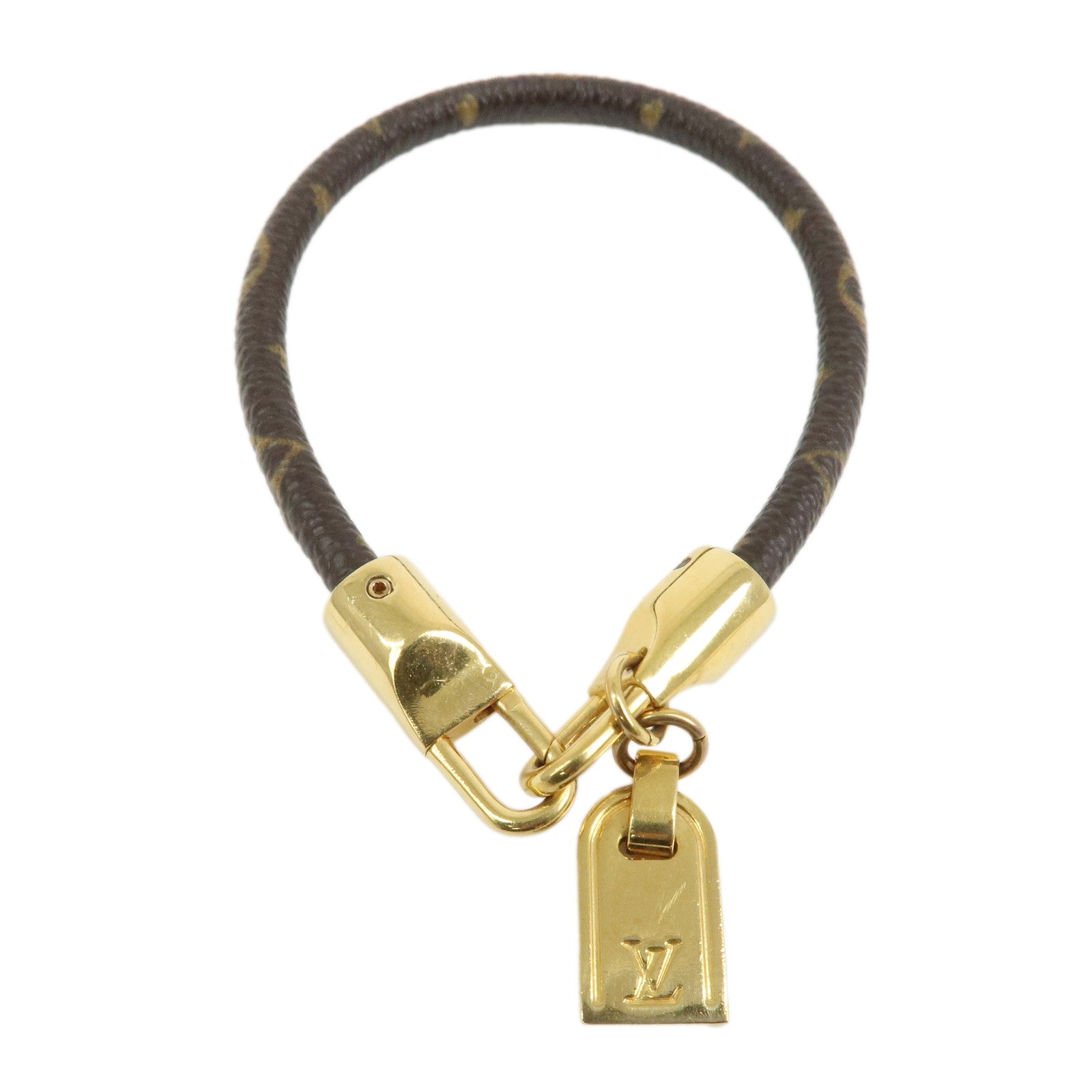 Louis Vuitton Monogram Bracelet Lock It Brown M6605