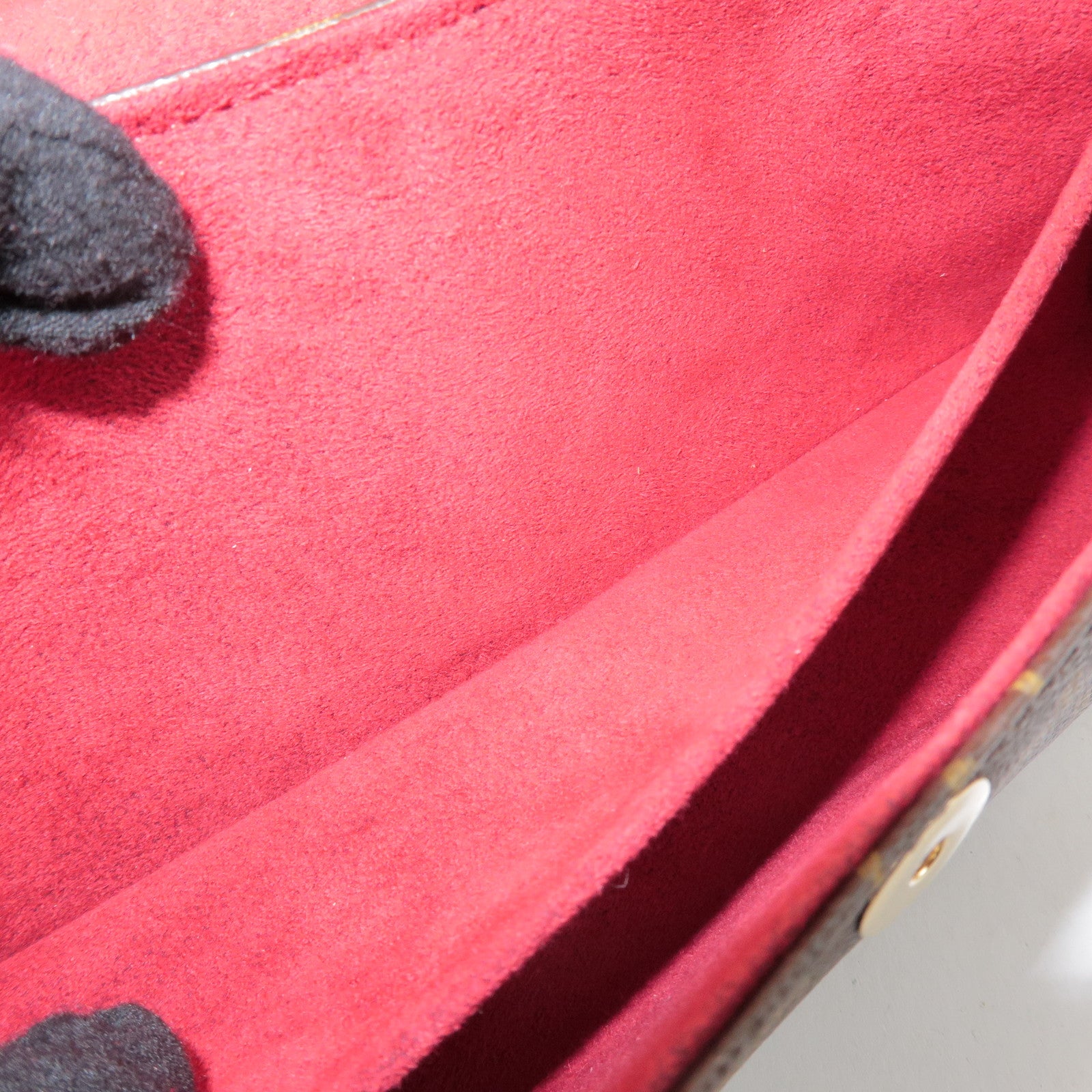 Louis Vuitton Monogram Sonatine Hand Bag Brown M51902