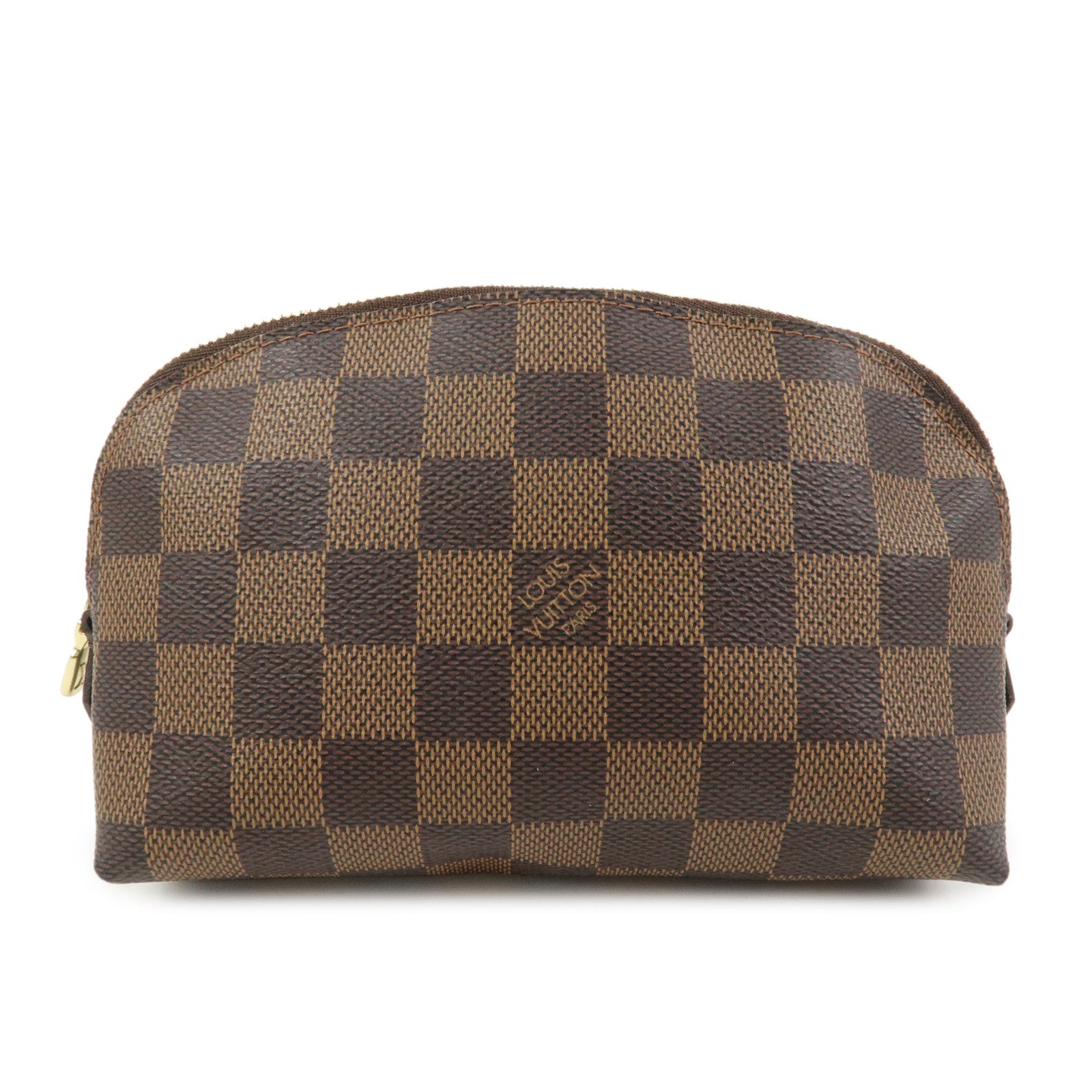 Louis Vuitton Damier Pochette Cosmetic PM Pouch Brown N47516