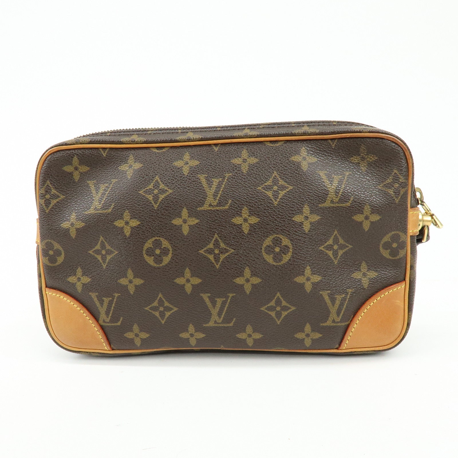 Louis Vuitton Monogram Marly Dragonne GM Clutch Bag Brown M51825