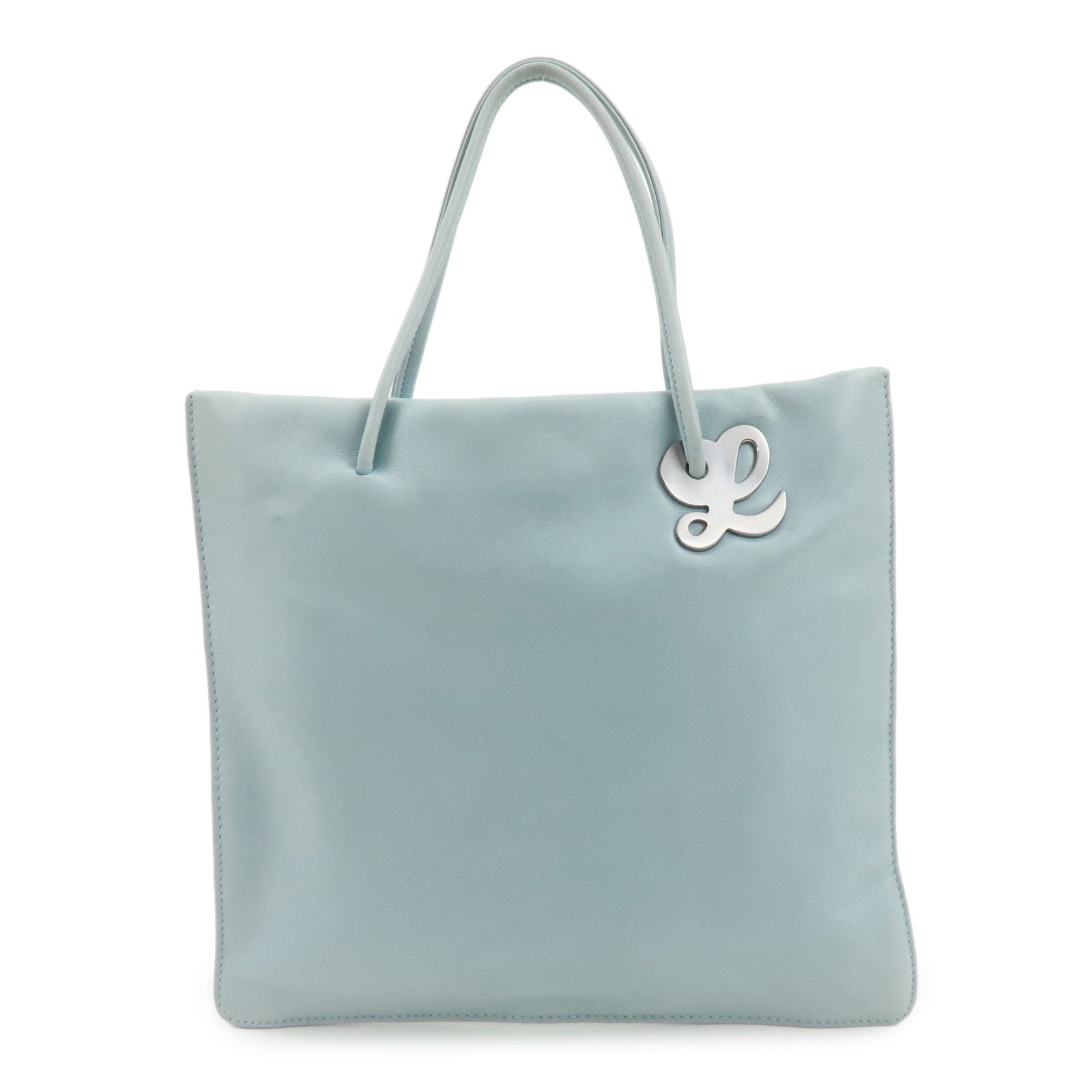 LOEWE Nappa Leather Hand Bag Mini Tote Bag Light Blue