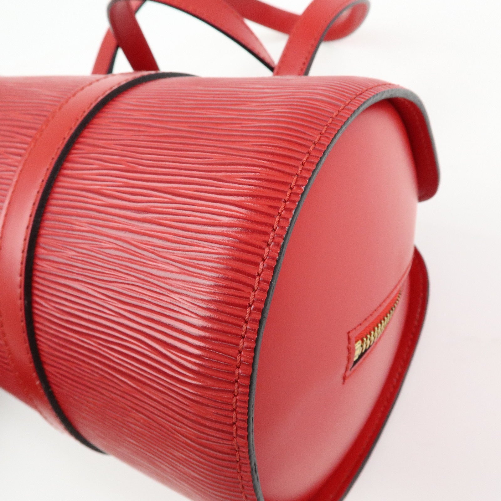 Louis Vuitton Epi Soufflot Leather Hand Bag Castillian Red M52227