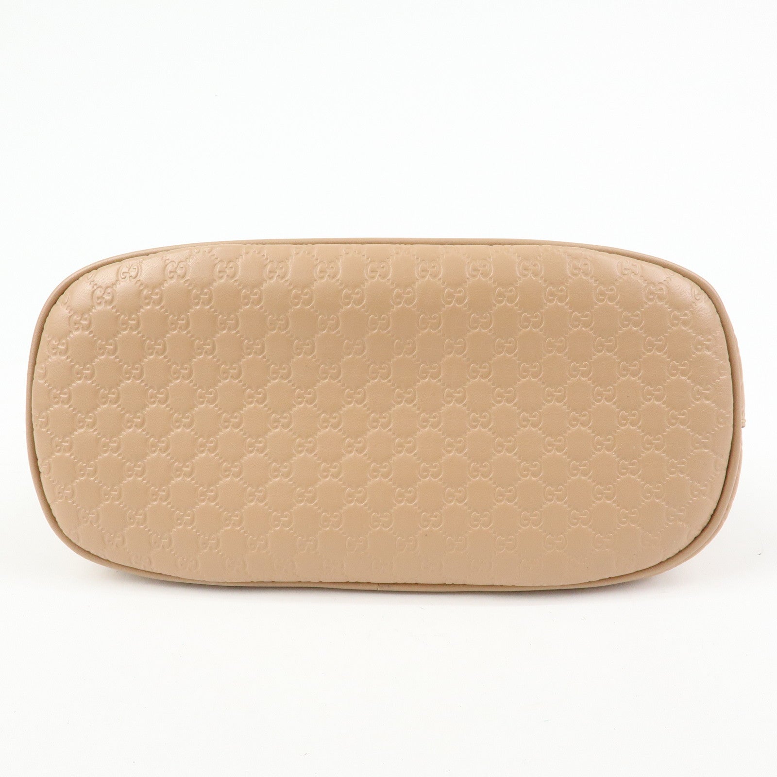GUCCI Microguccissima Leather 2Way Bag Hand Bag Beige 449654