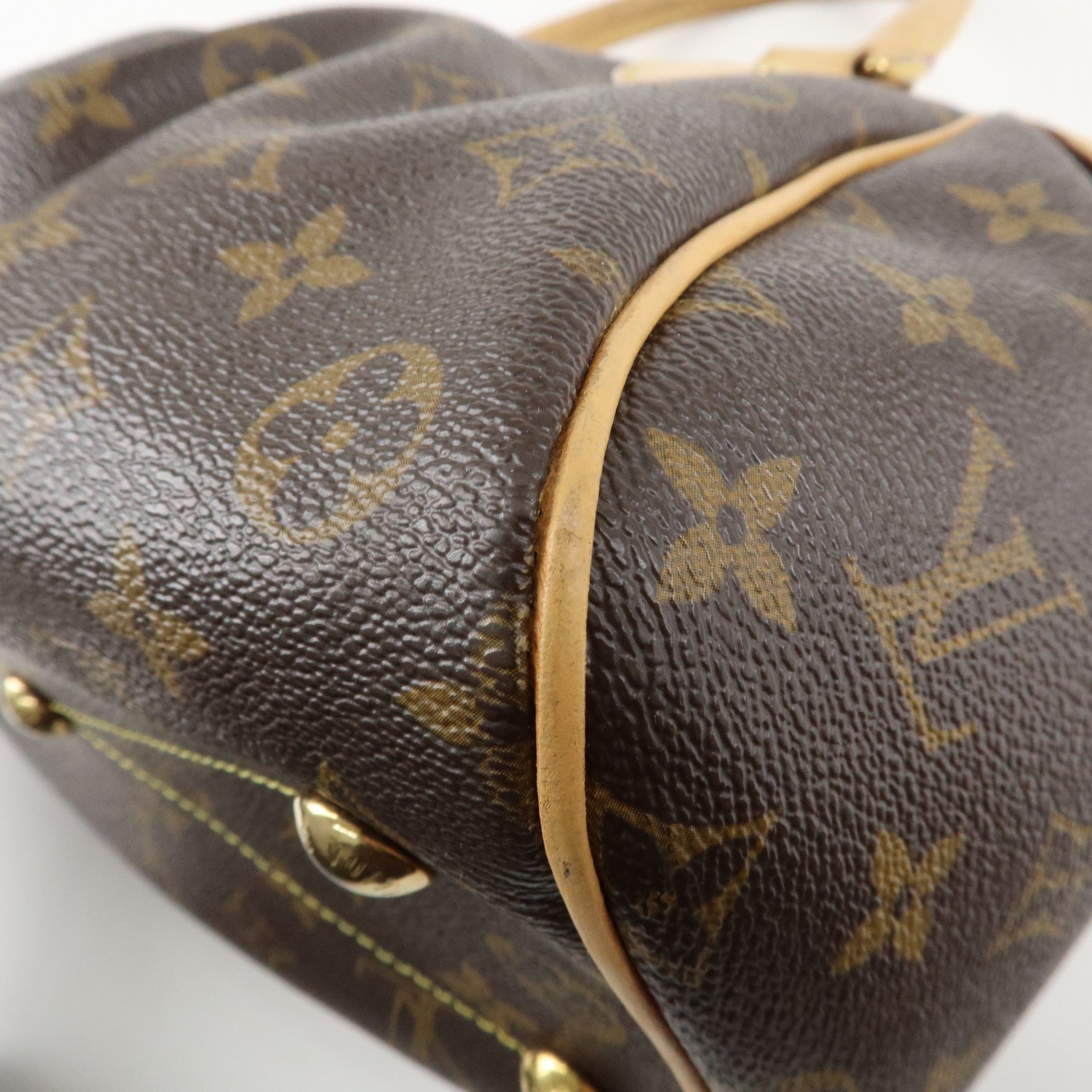 Louis Vuitton Monogram Canvas Tivoli PM Hand Bag Brown M40143 Used