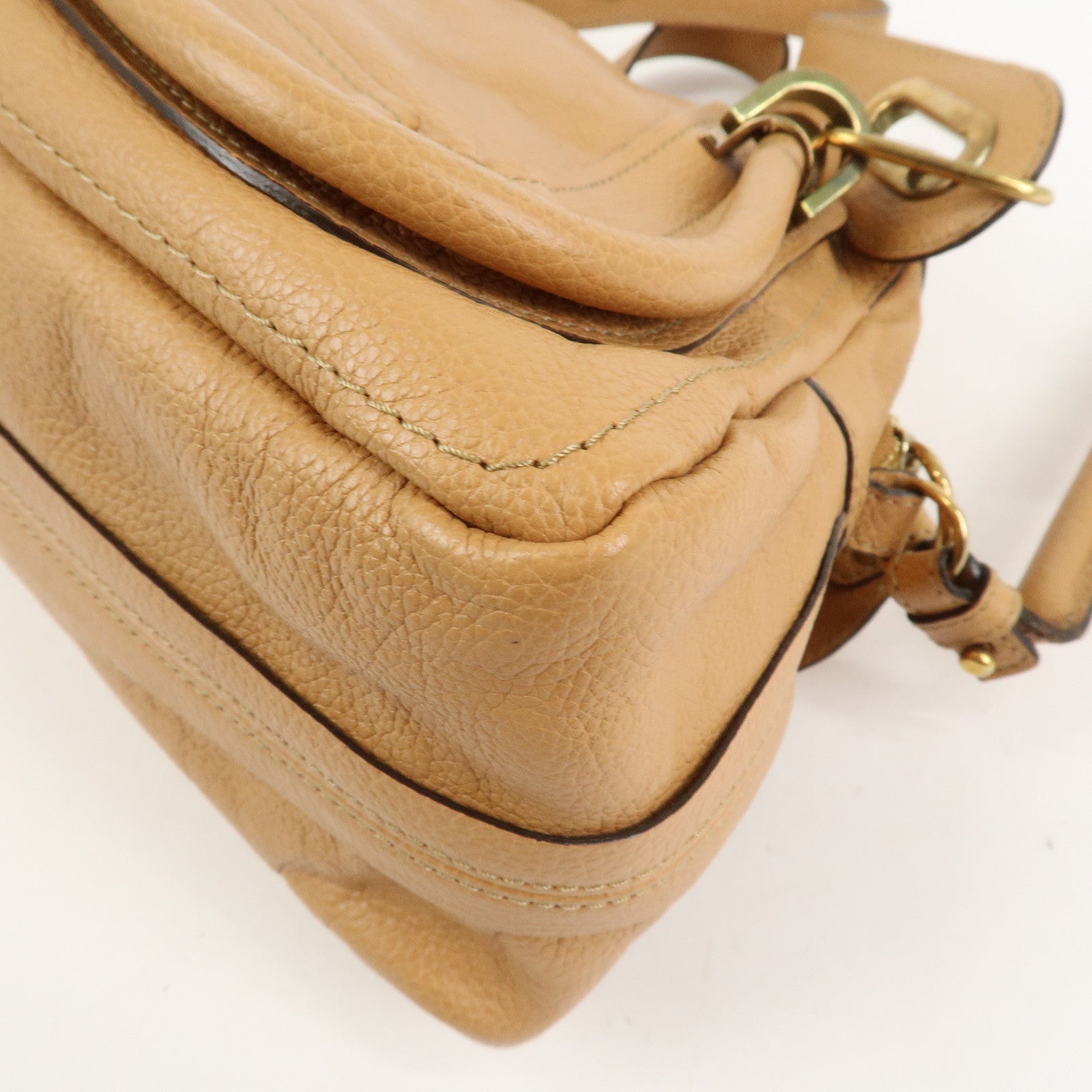 Chloe Paraty Leather 2Way Bag Shoulder Bag Hand Bag Brown