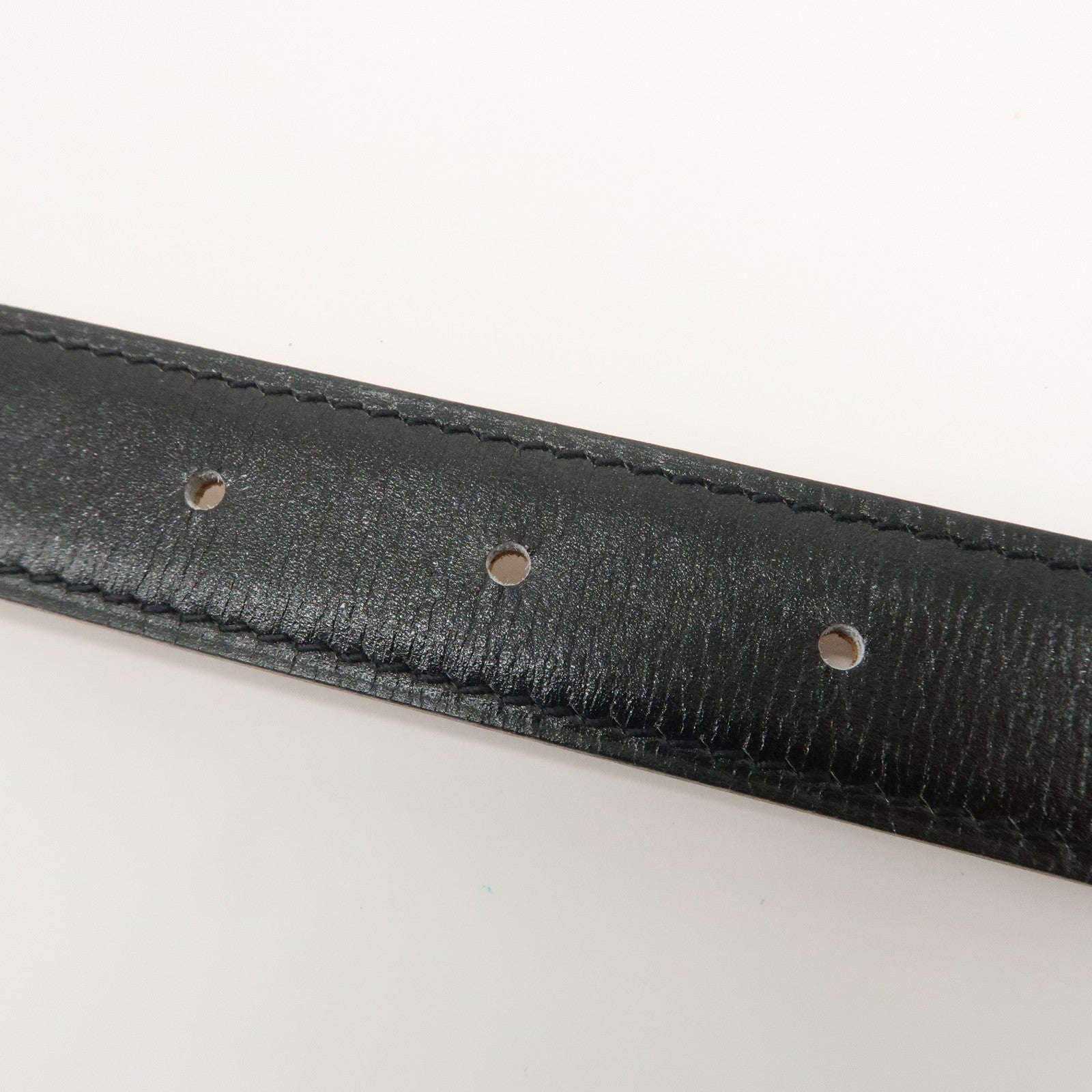 HERMES H Buckle Reversible Constance Belt 65 □D Stamped Black