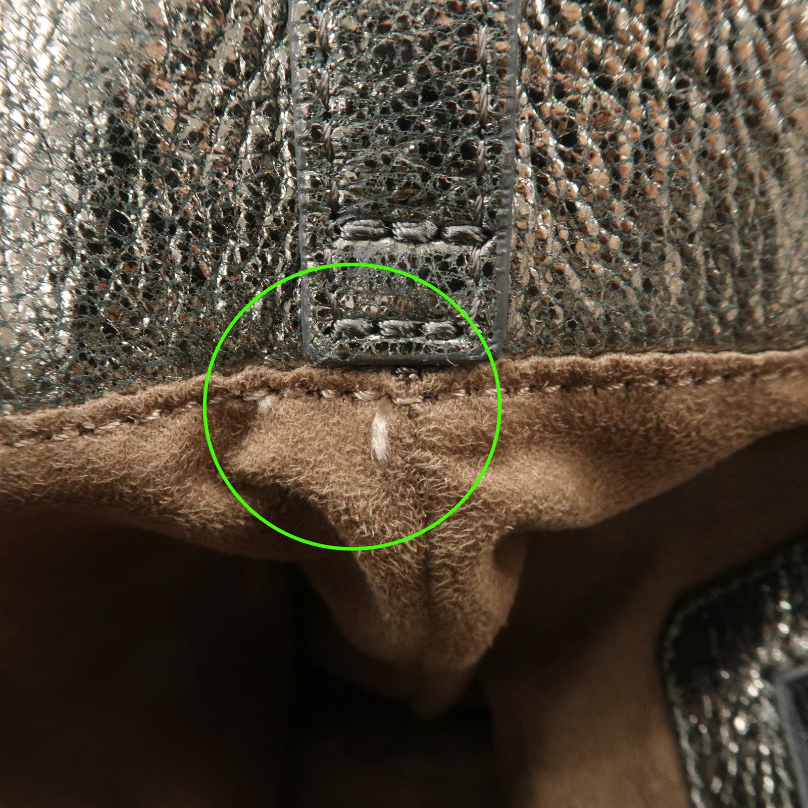 JIMMY CHOO Sophia Studs Leather Tote Bag Shoulder Bag Silver