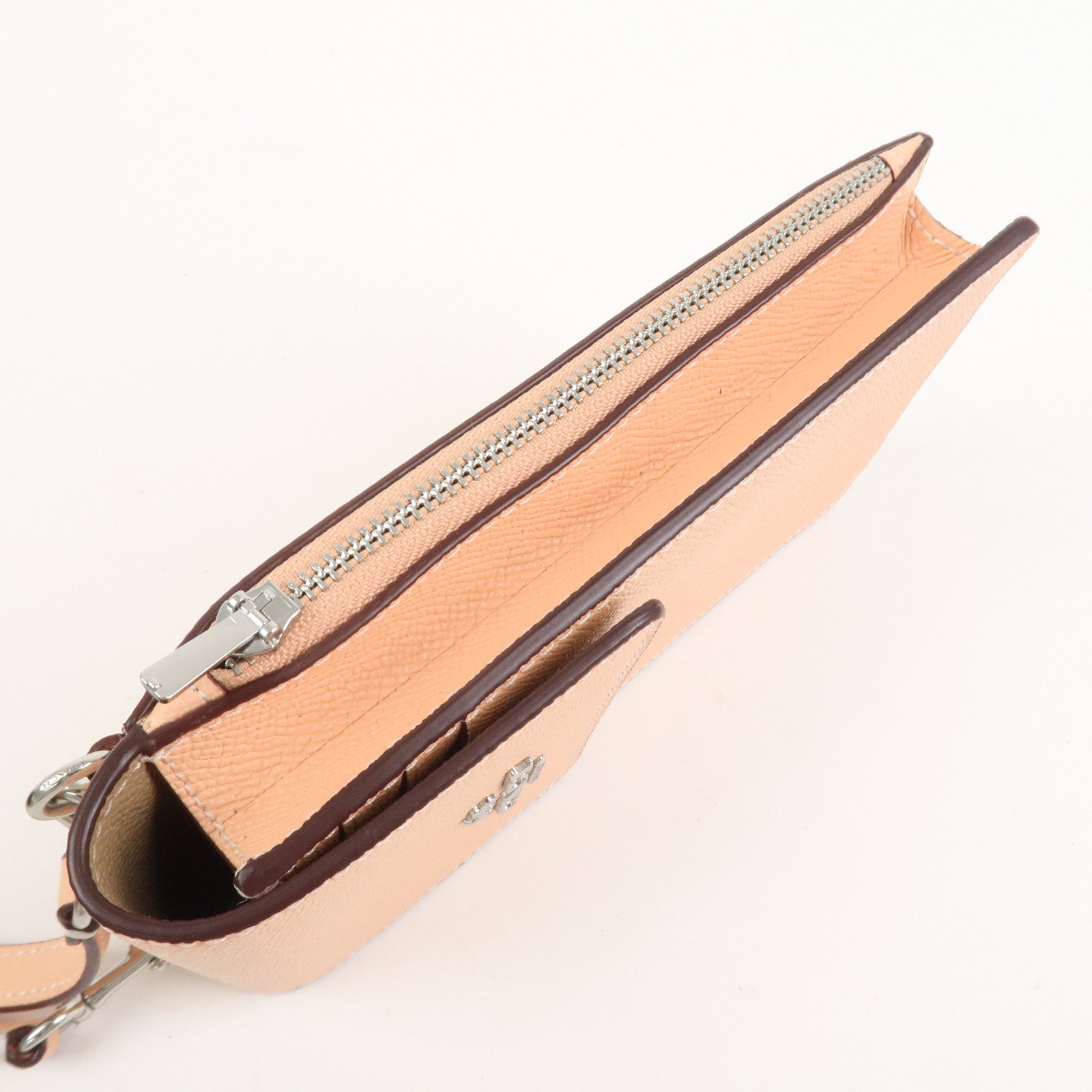 COACH Logo Leather Shoulder Bag Crossbody Bag Pink