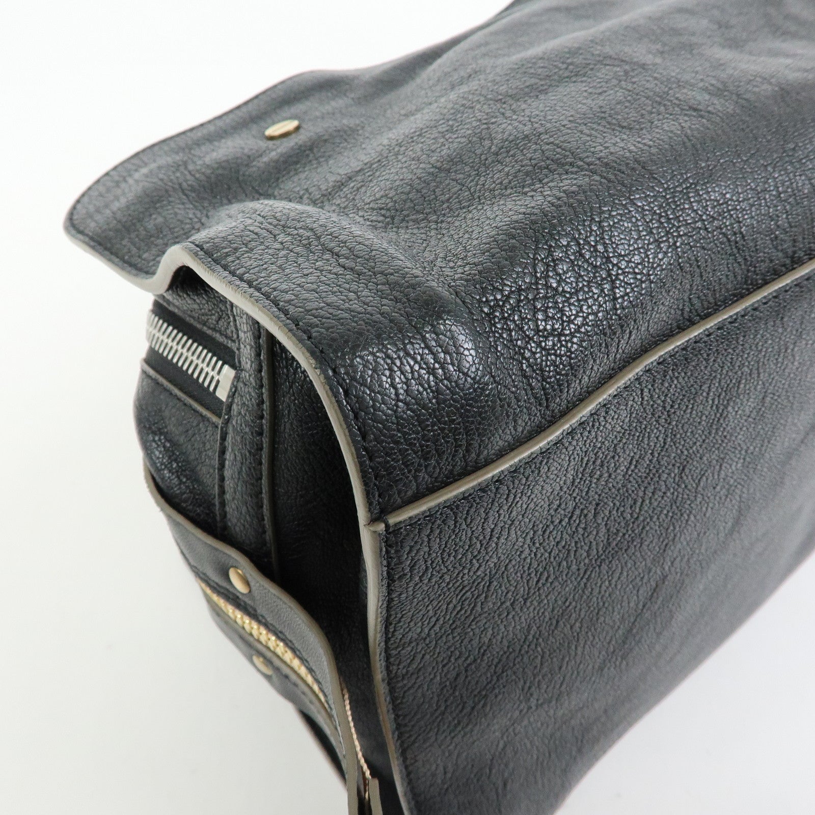 Chloe Dalston Leather Boston Bag Hand Bag Black