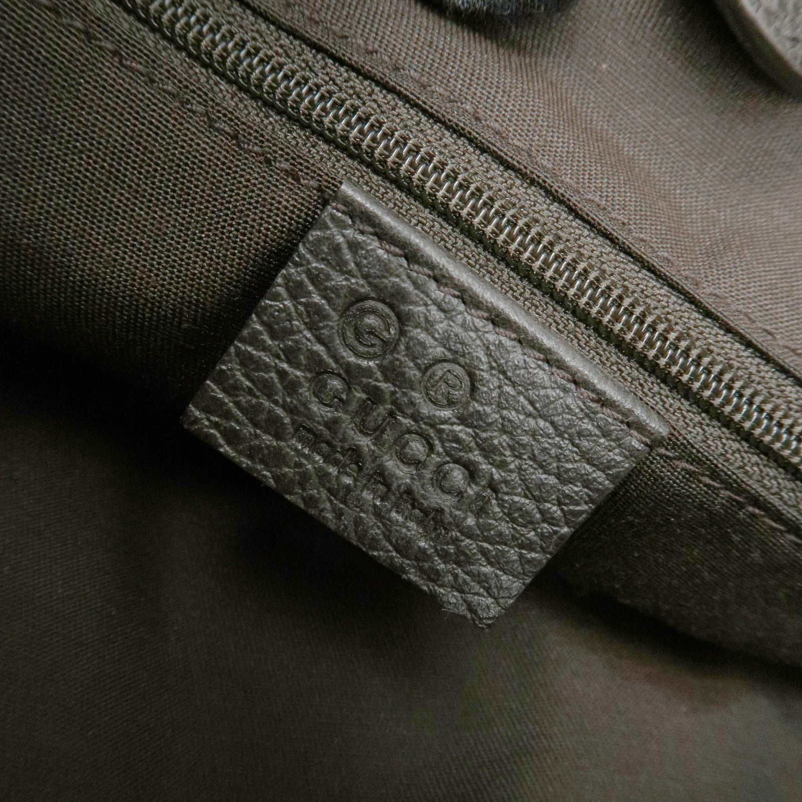 GUCCI Leather Shoulder Bag Tassel Charm Dark Brown 336659