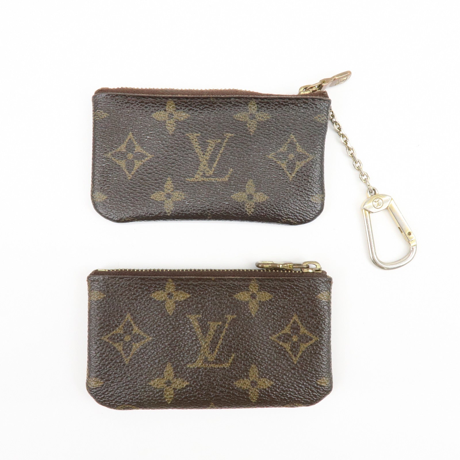 Louis Vuitton Monogram Set of 2 Pochette Cles Coin Cases M62650