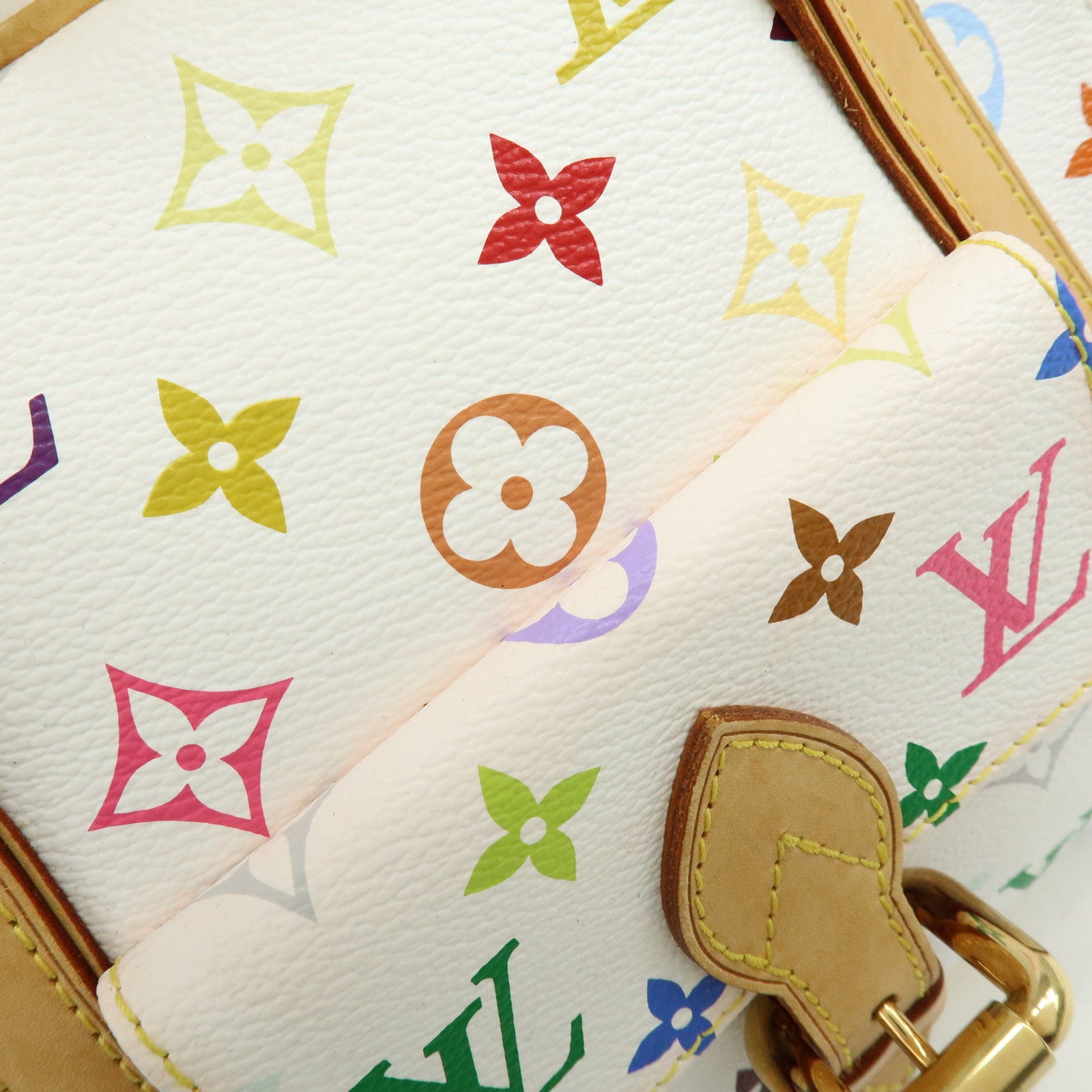 Louis Vuitton Monogram Priscilla Hand Bag Multicolor Blanc M40096