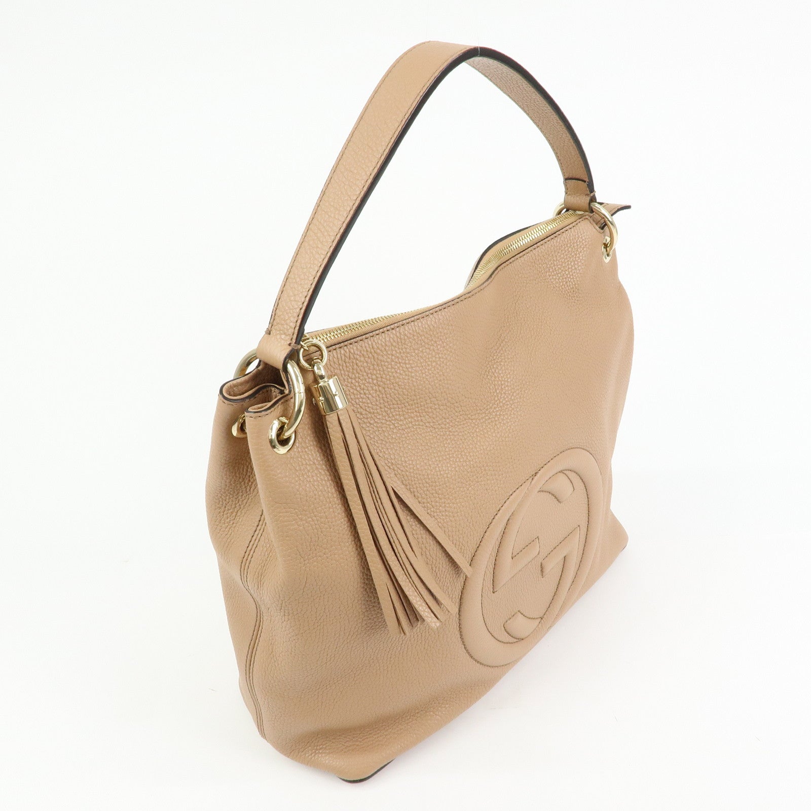 GUCCI SOHO 2Way Bag Hand Bag Shoulder Bag Beige 536194