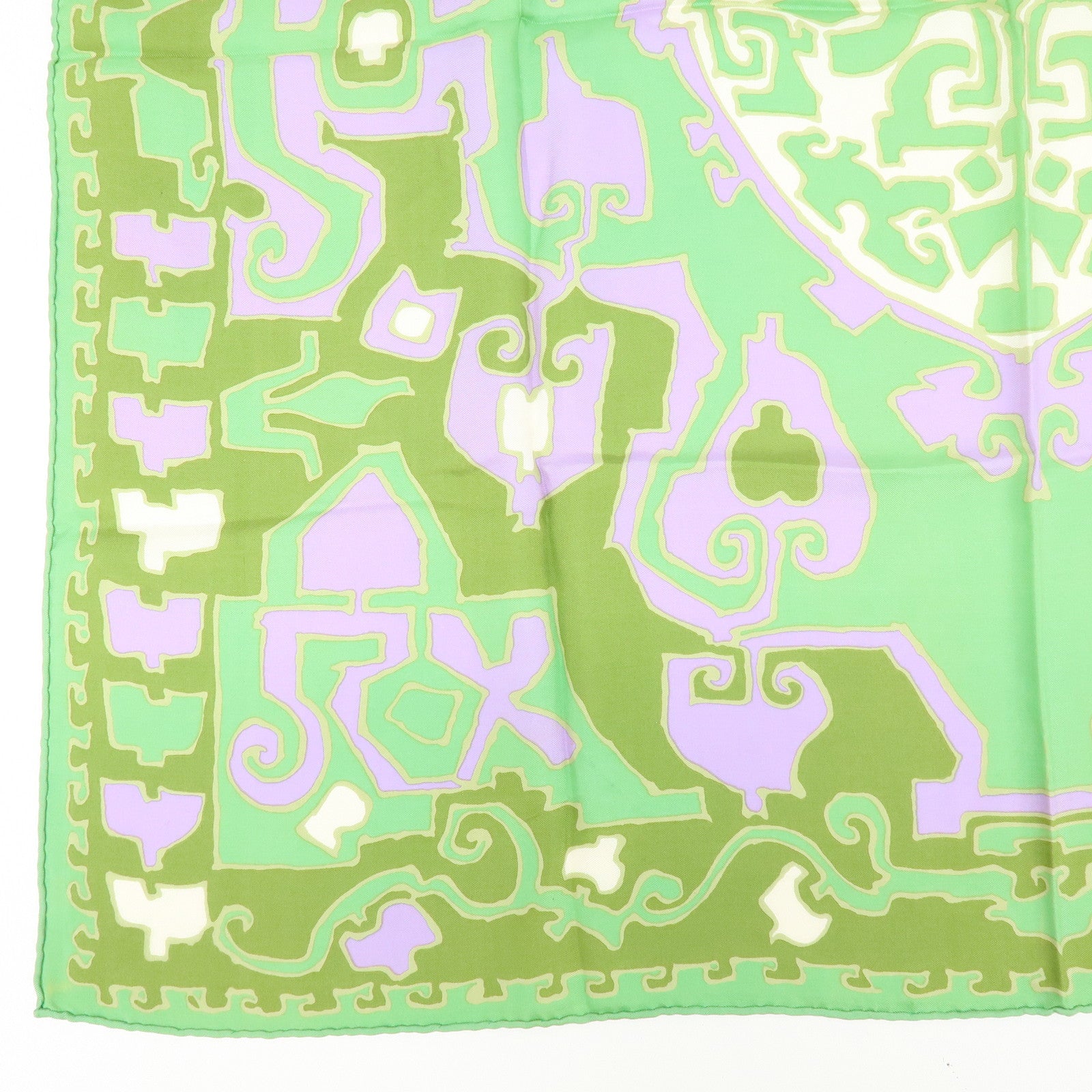 Christian Dior Set of 2 Silk 100% Scarf Sheer Brown Green