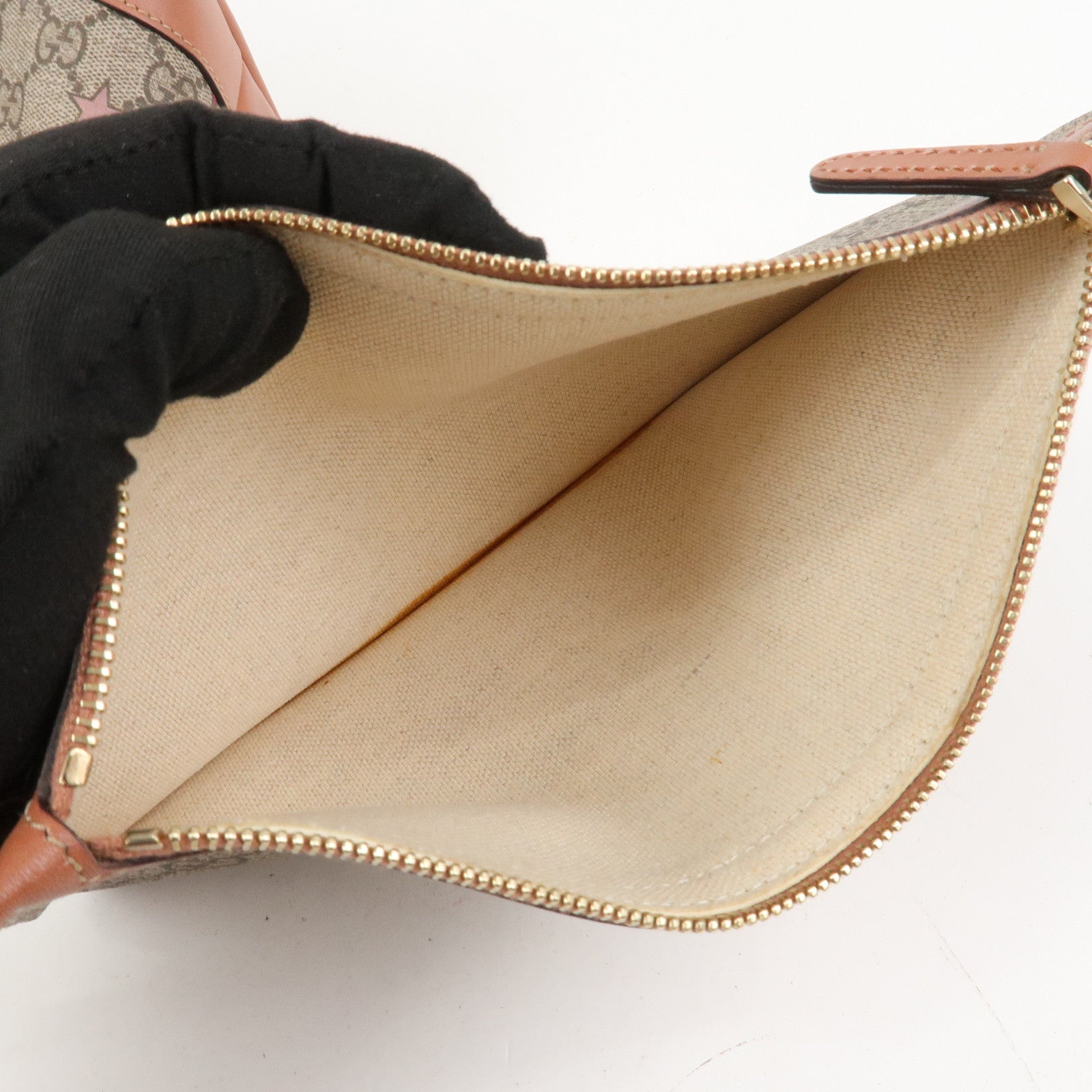 GUCCI GG Supreme PVC Leather Tote Bag Shoulder Bag Beige 309499