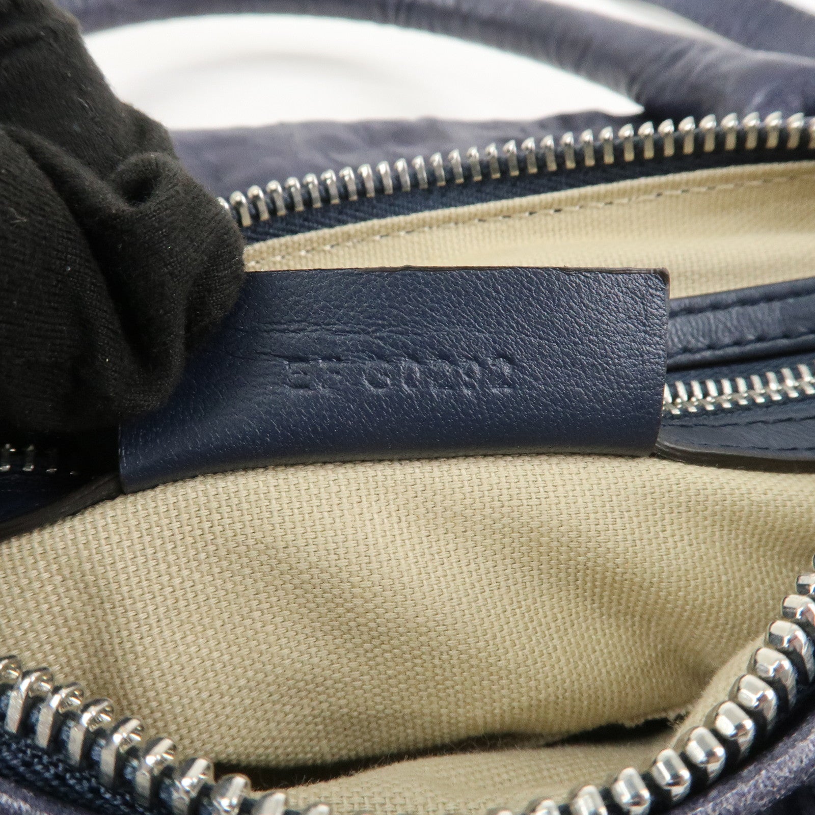 GIVENCHY Pandora Leather 2Way Bag Hand Bag Shoulder Bag Navy