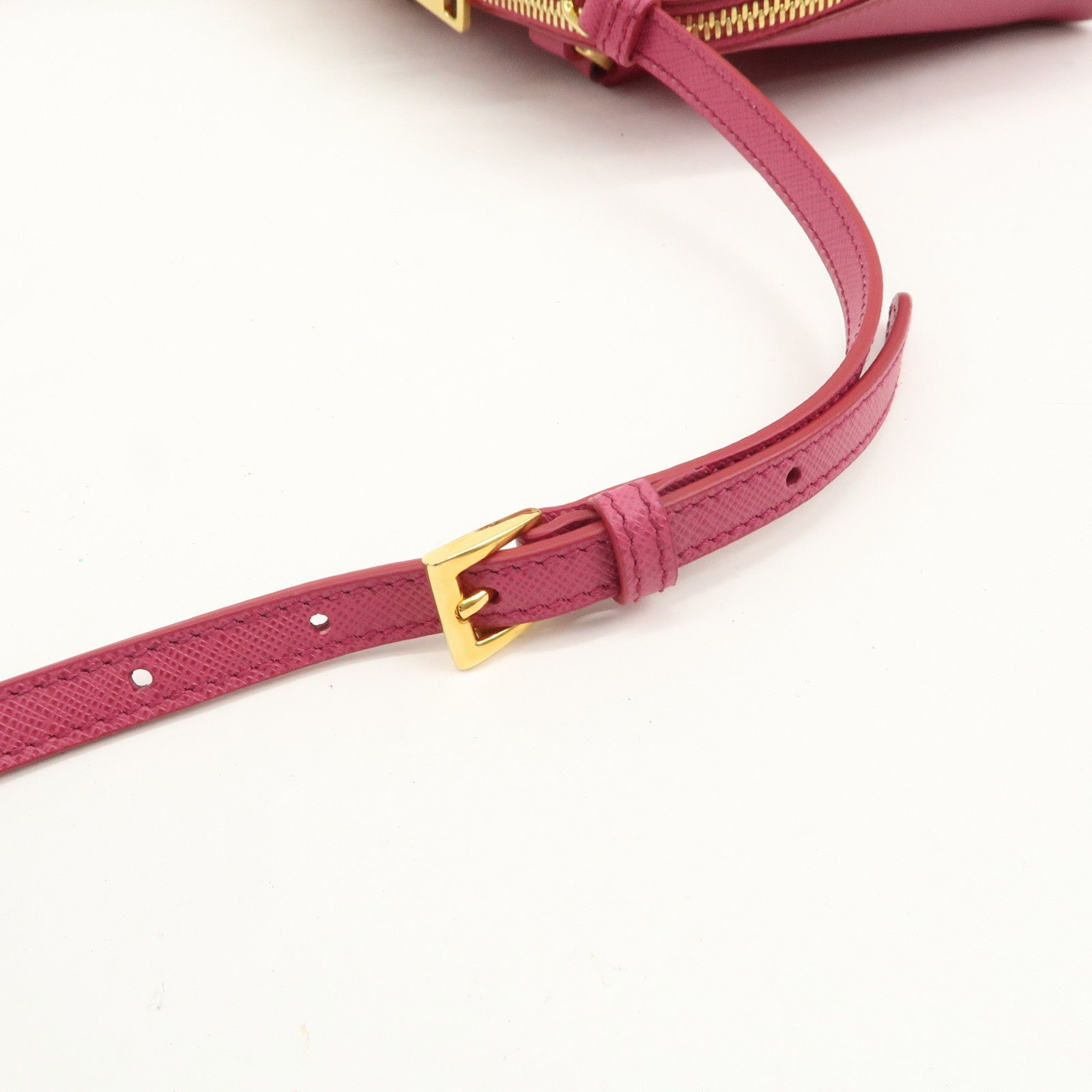 PRADA Saffiano Leather 2Way Hand Bag Shoulder Bag Pink 1BA838