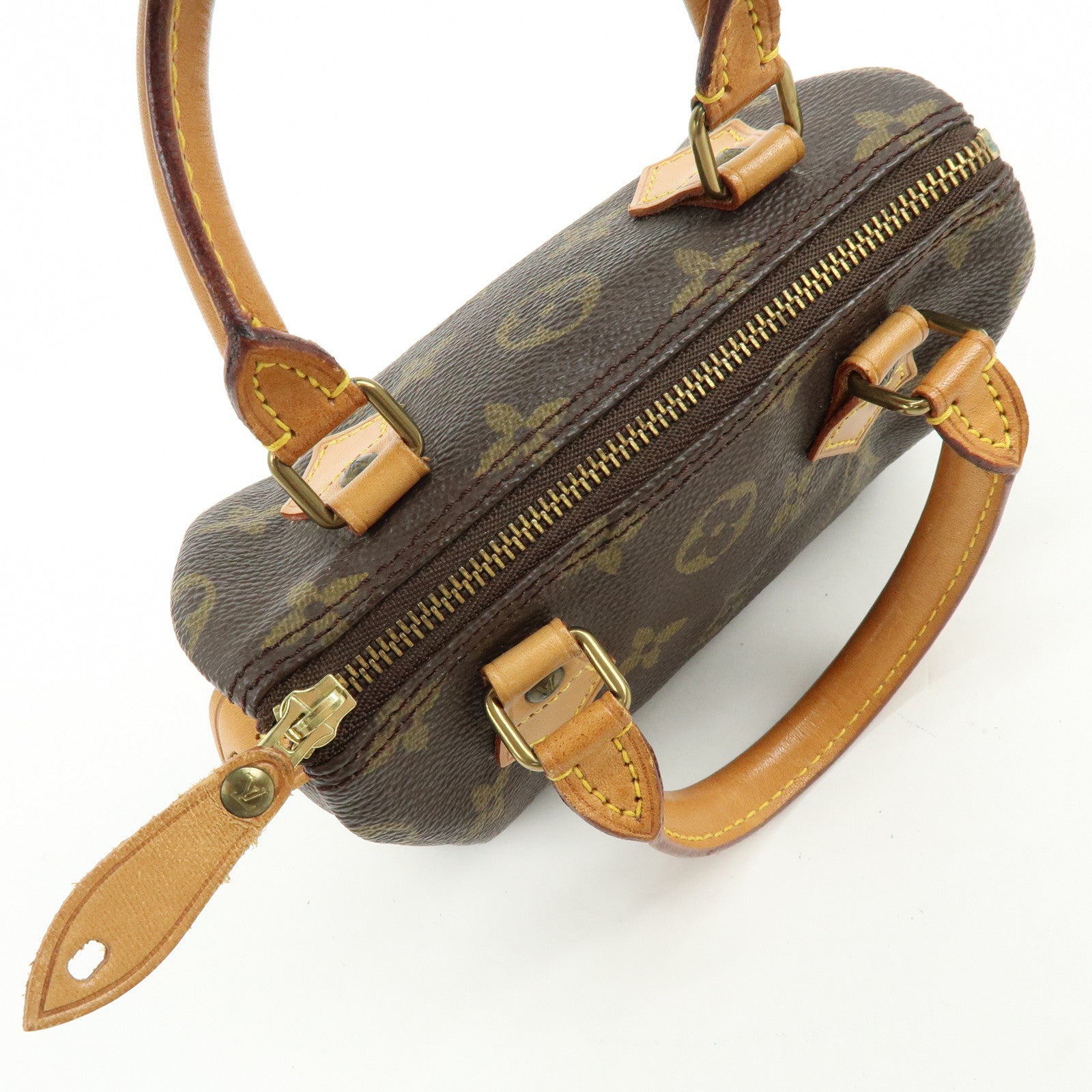 Louis Vuitton Monogram Mini Speedy Hand Bag Brown M41534
