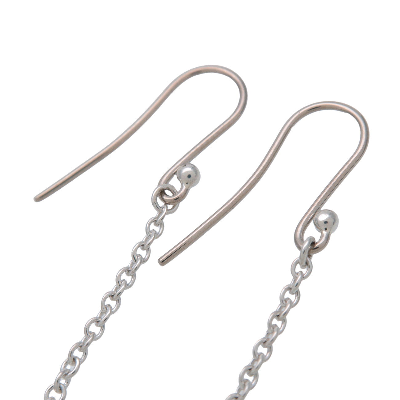 Tiffany & Co Open Heart Drop Earrings SV925 Silver