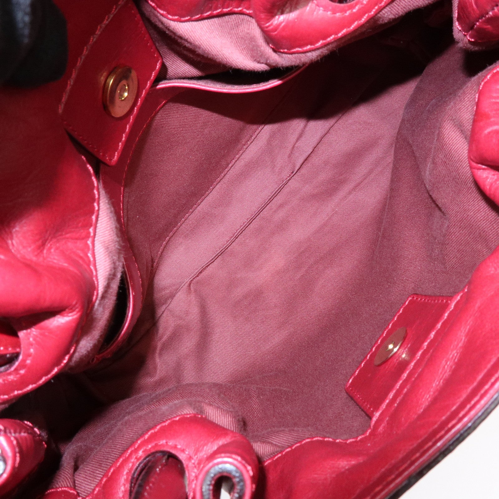 Chloe Victoria Leather 2Way Bag Shoulder Bag Hand Bag Red