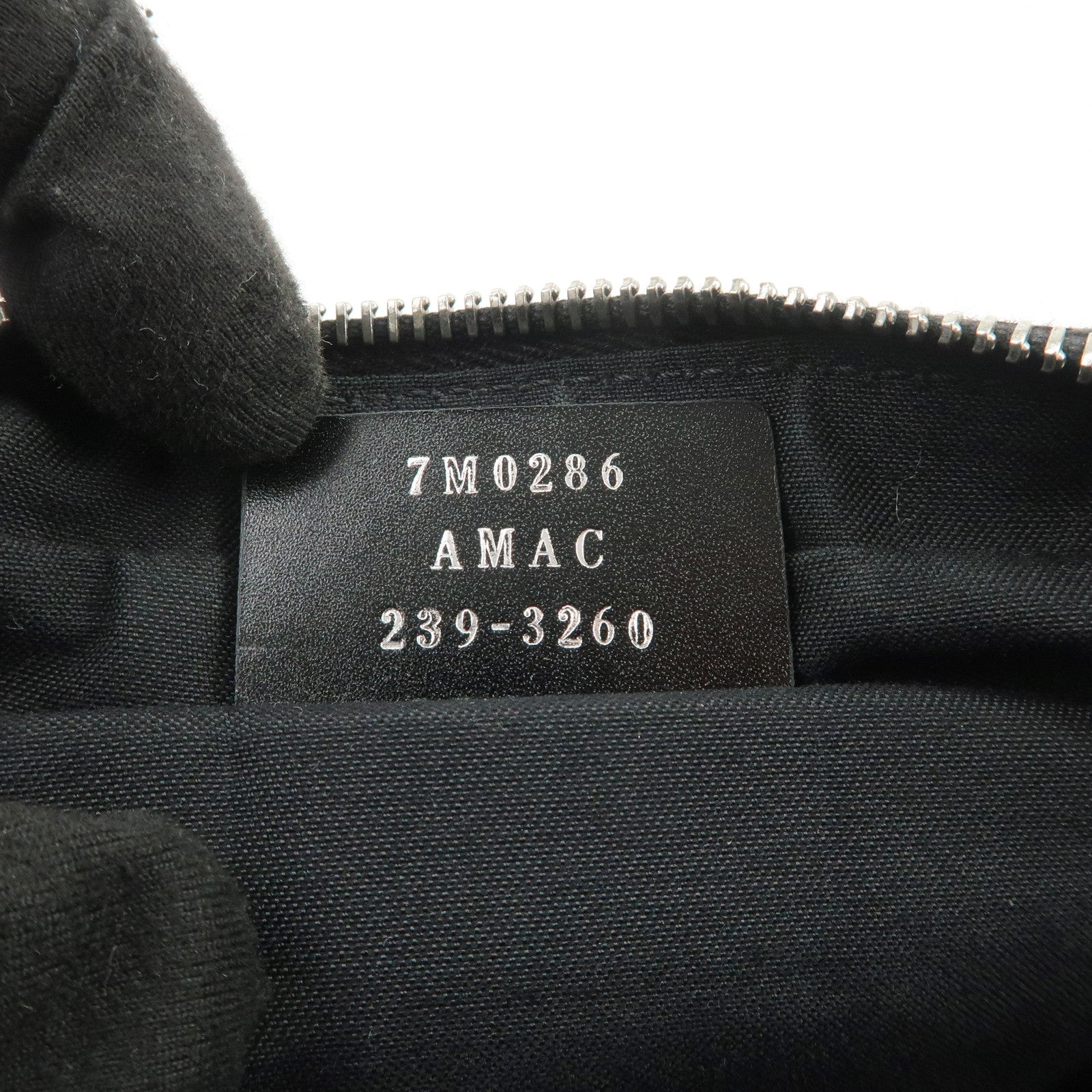 FENDI Logo Leather Camera Case Shoulder Bag Black 7M0286