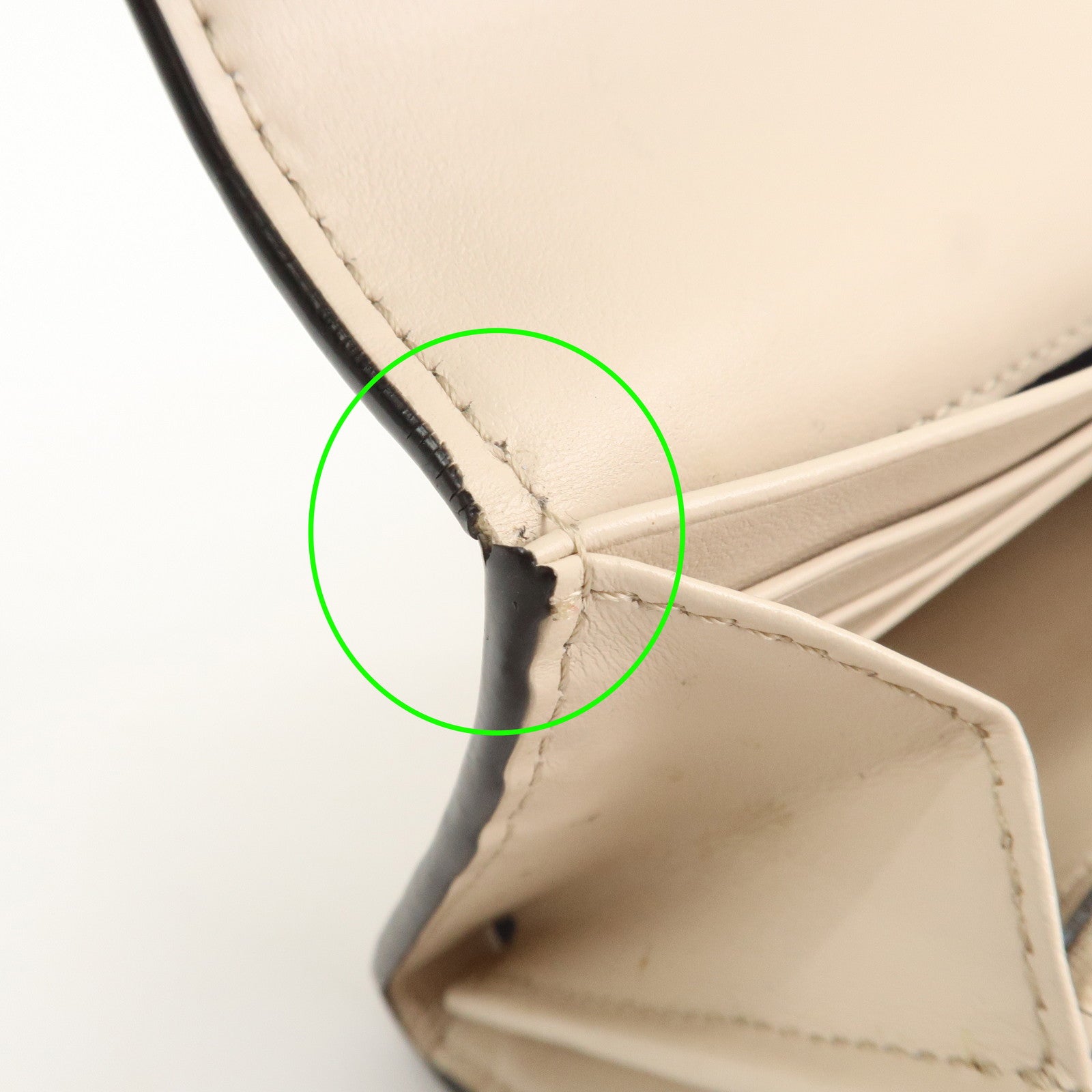 FENDI Logo Leather Flap Continental Long Wallet Beige 8M0251