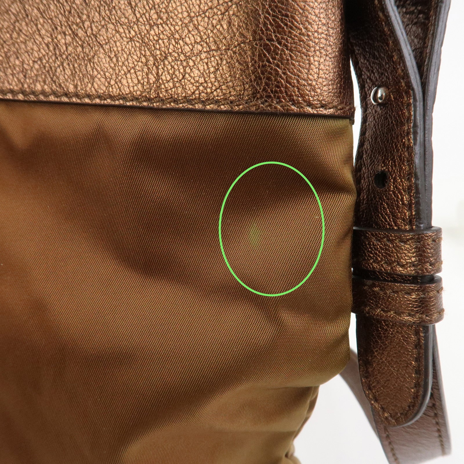 Ferragamo Nylon 2Way Bag Hand Bag Shoulder Bag Brown AU-21 C094