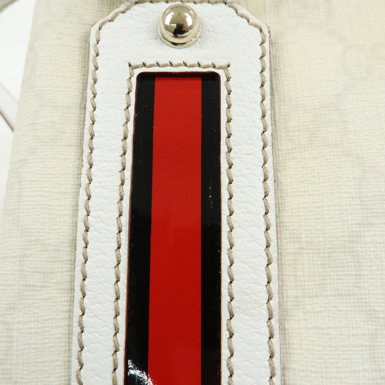 GUCCI Sherry GG Supreme PVC Leather Shoulder Bag Ivory 153244