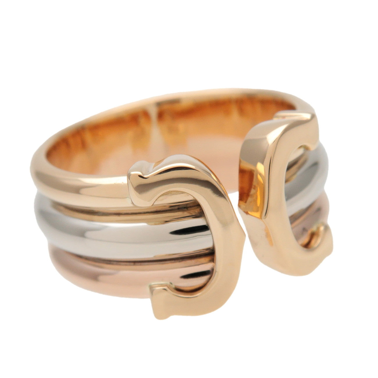 Cartier 2C Trinity Ring K18 750YG/WG/PG Gold #53 US7 EU53 HK15
