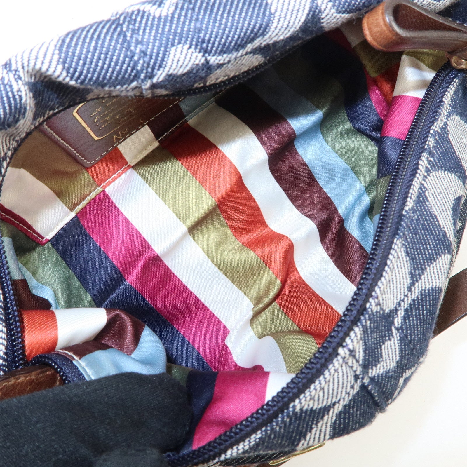 COACH Set of 3 Shoulder Bag Hand Bag Blue Brown